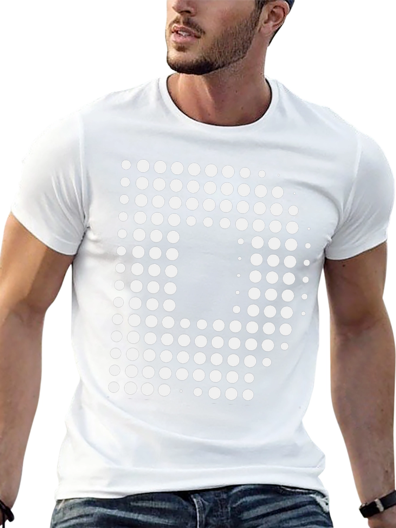 Modern D Graphic Black T-Shirt