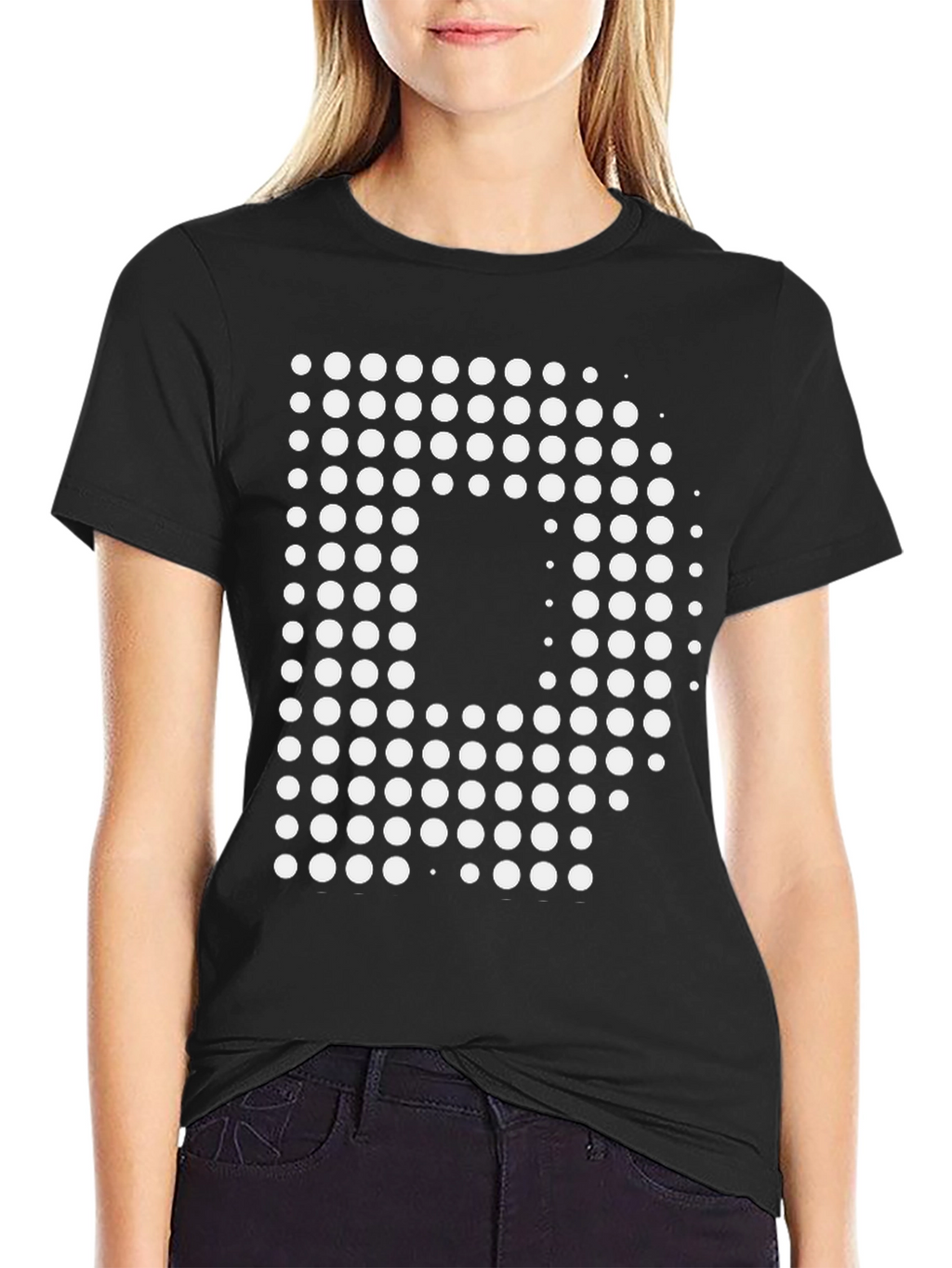 Modern D Graphic Black T-Shirt