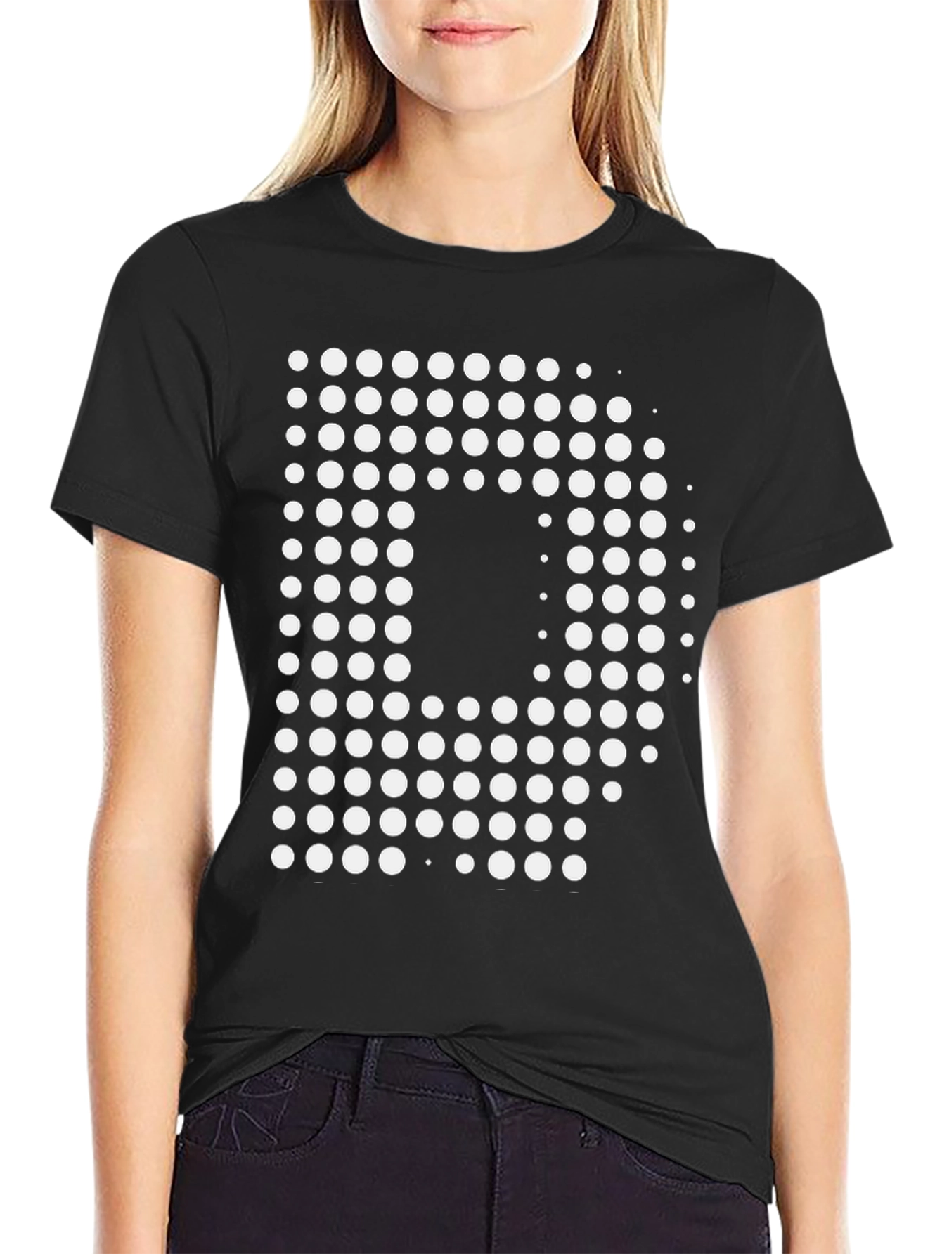 Modern D Graphic Black T-Shirt