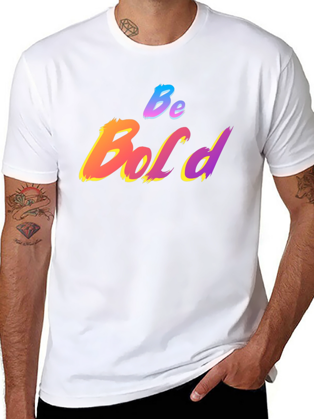 Be Bold Graphic Print T-Shirt - Black