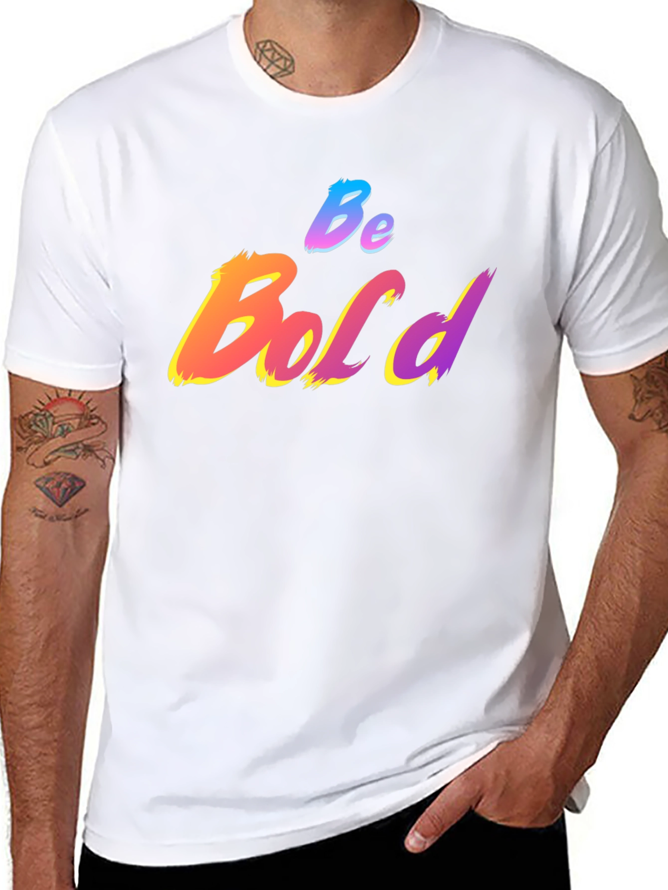 Be Bold Graphic Print T-Shirt - Black