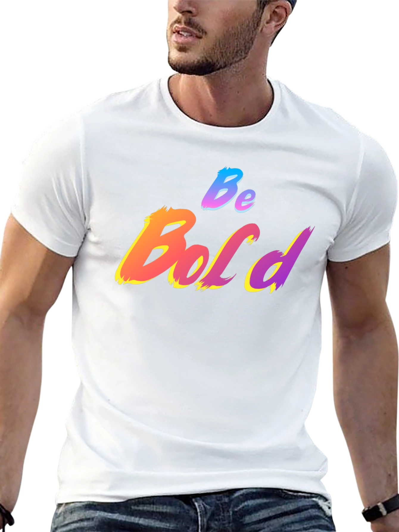 Be Bold Graphic Print T-Shirt - Black