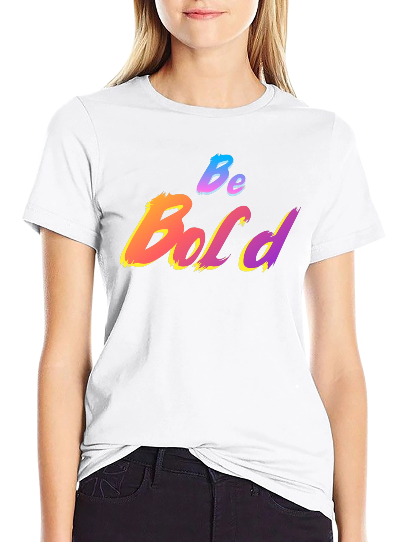 Be Bold Graphic Print T-Shirt - Black