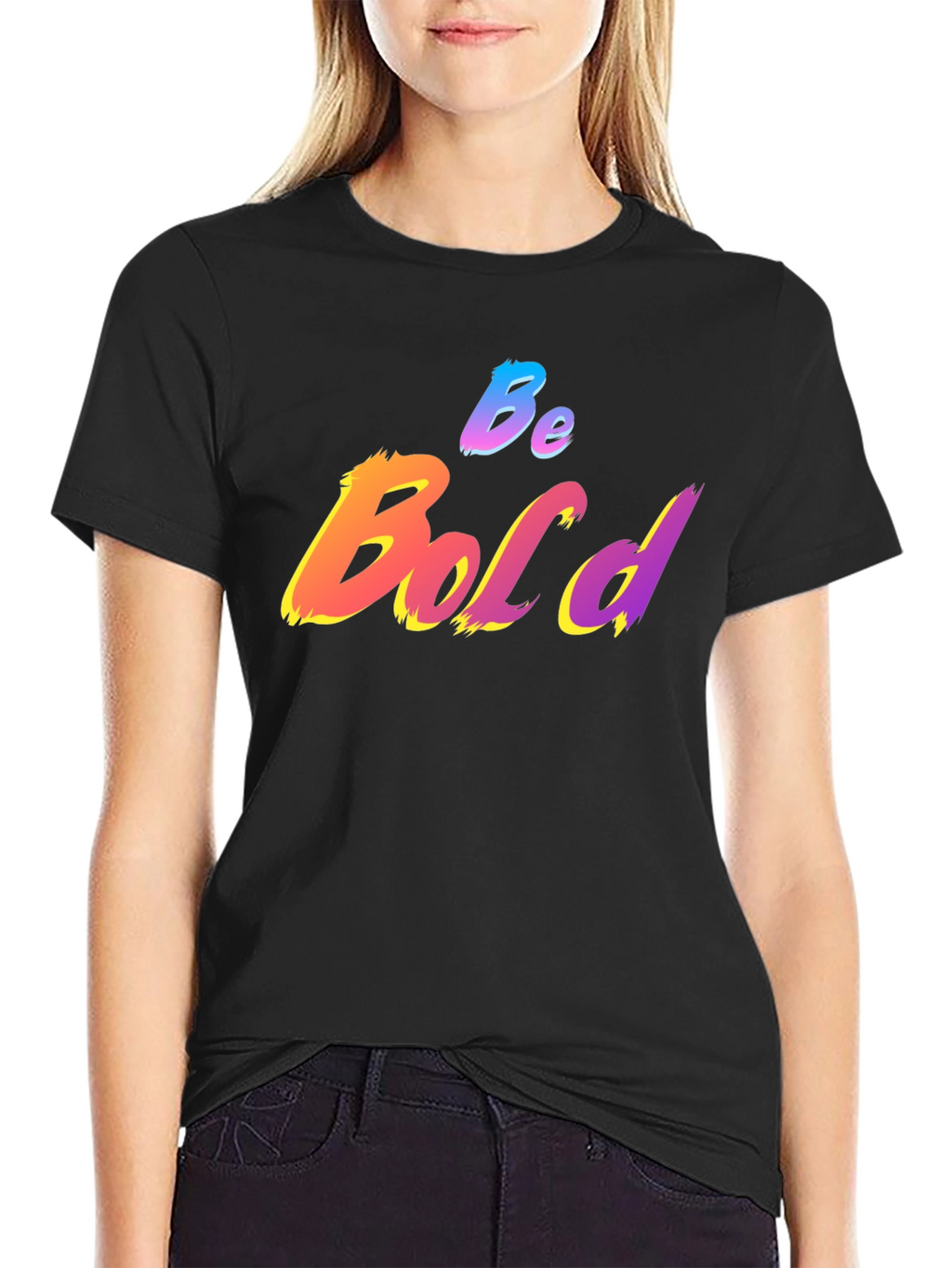 Be Bold Graphic Print T-Shirt - Black