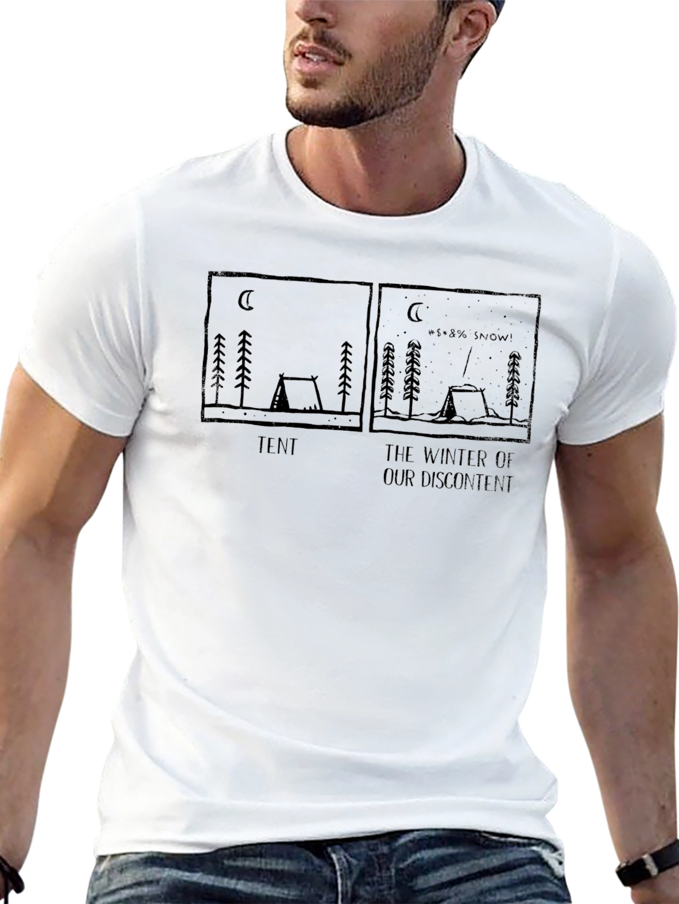 Winter Discontent Tent T-Shirt | Comfy Black Tee
