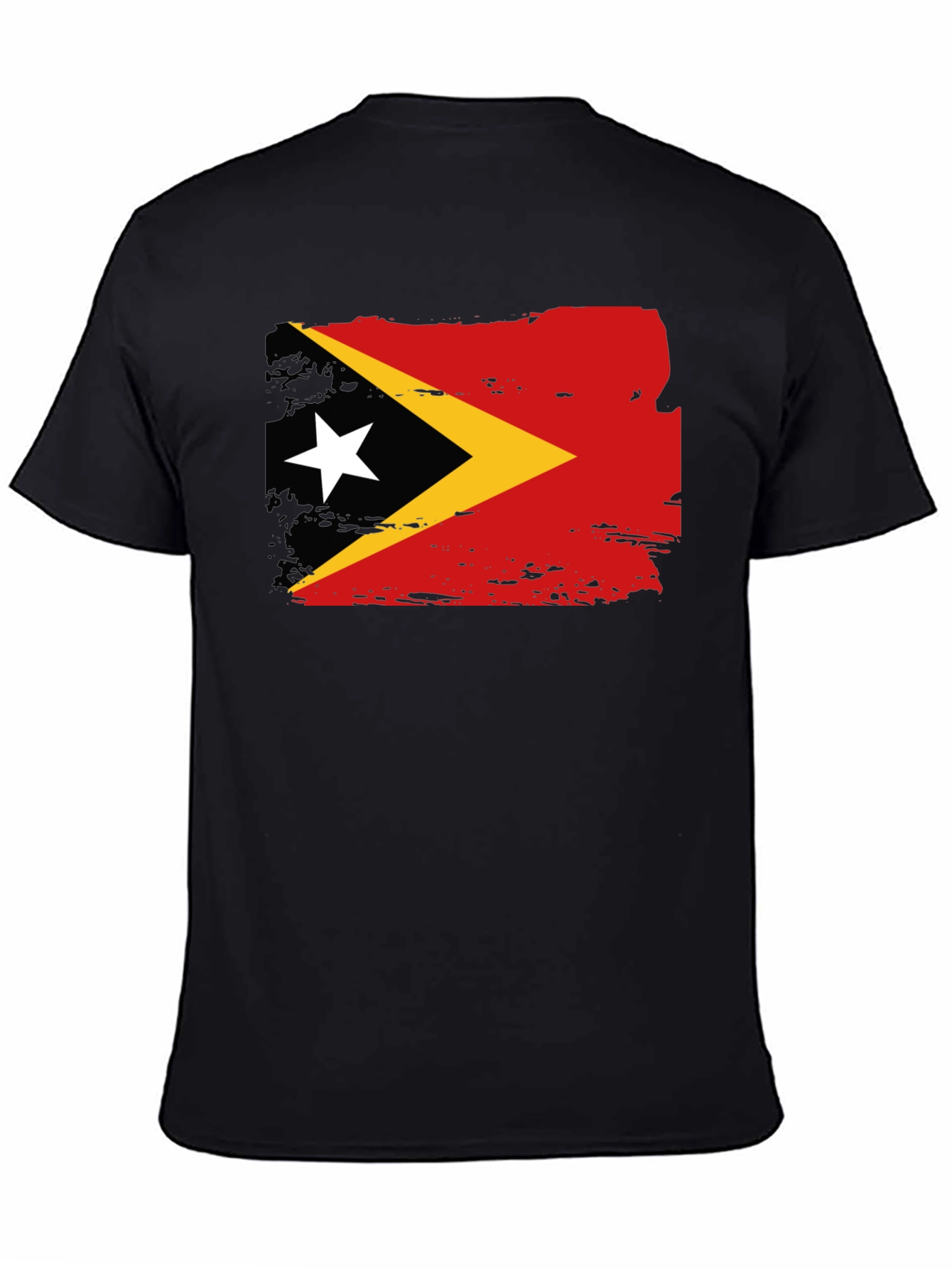East Timor Flag T-Shirt - Black Tee