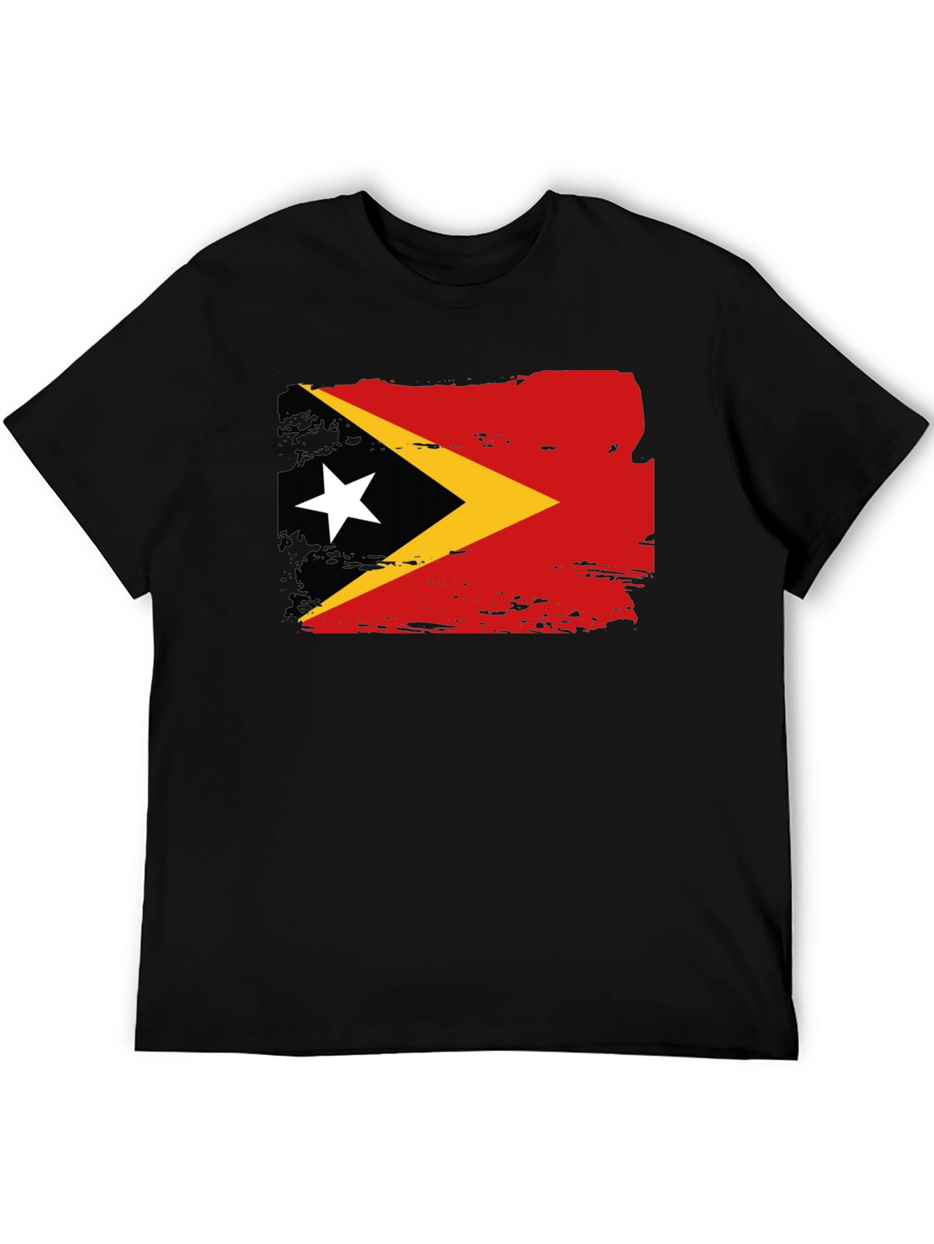 East Timor Flag T-Shirt - Black Tee