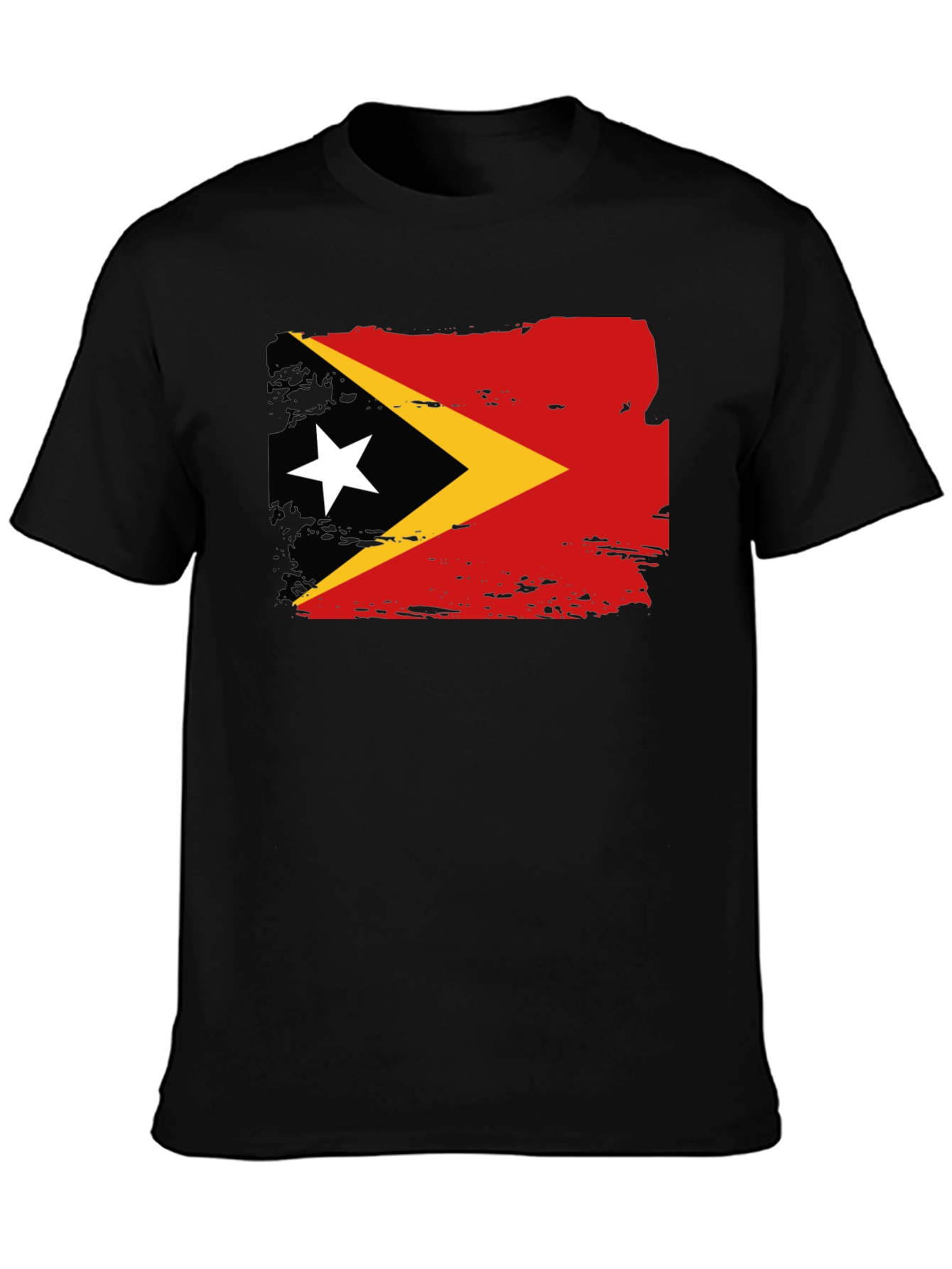 East Timor Flag T-Shirt - Black Tee