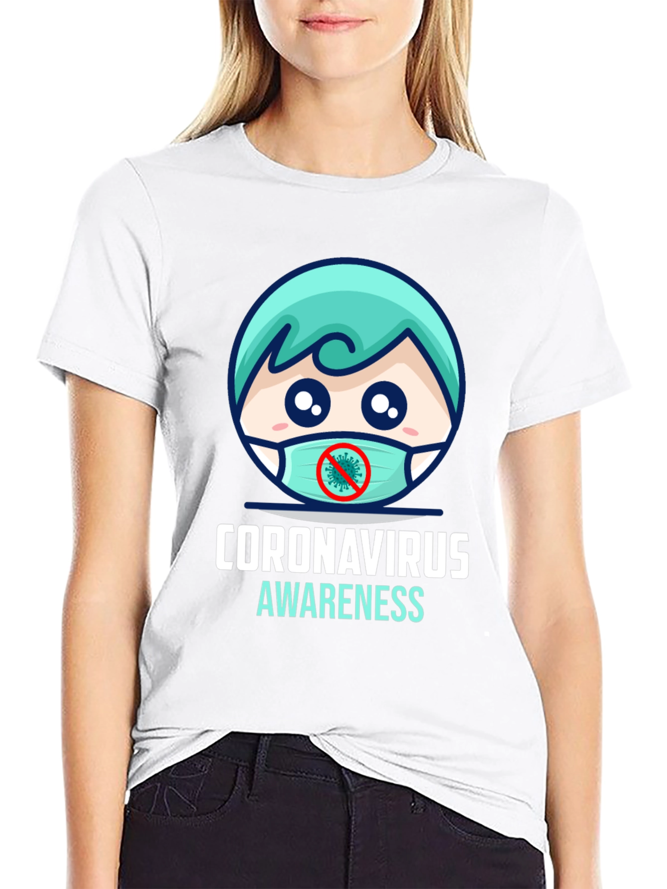 Coronavirus Awareness T-Shirt - Black Graphic Tee