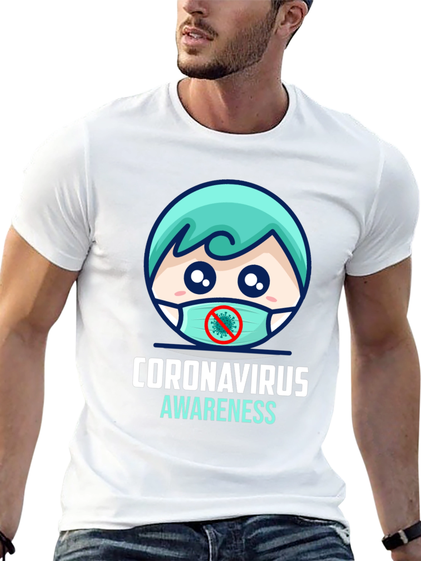 Coronavirus Awareness T-Shirt - Black Graphic Tee