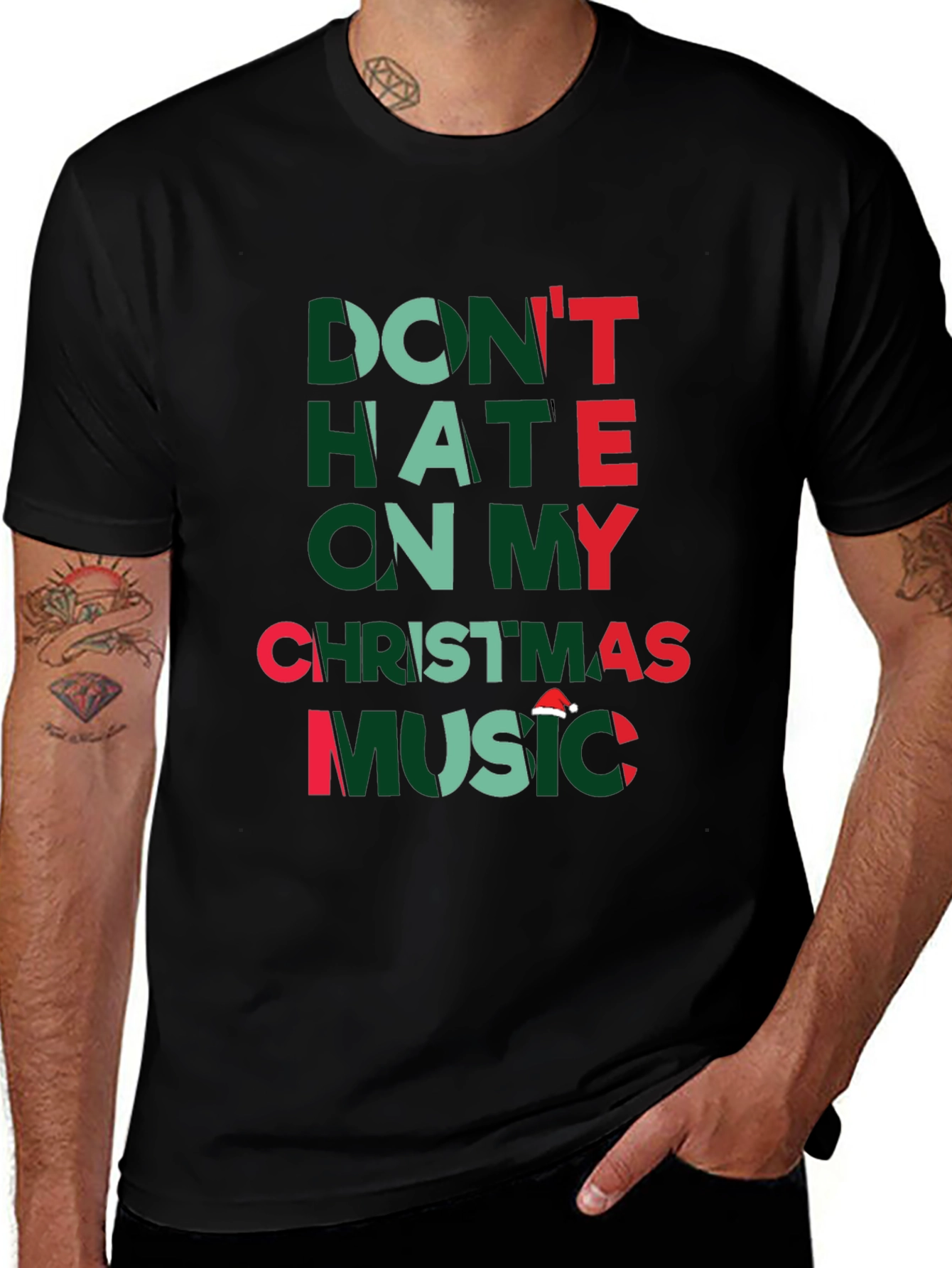 Dont Hate Christmas Music Graphic T-Shirt