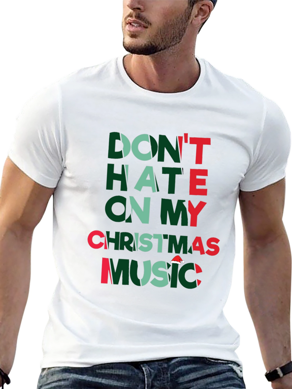 Dont Hate Christmas Music Graphic T-Shirt