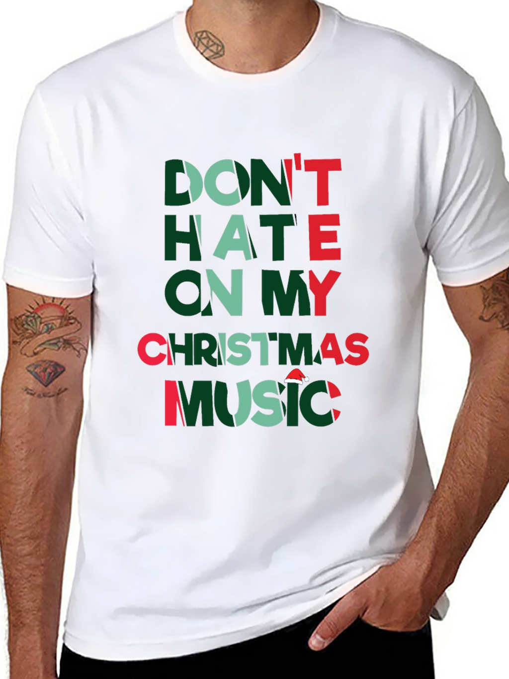 Dont Hate Christmas Music Graphic T-Shirt