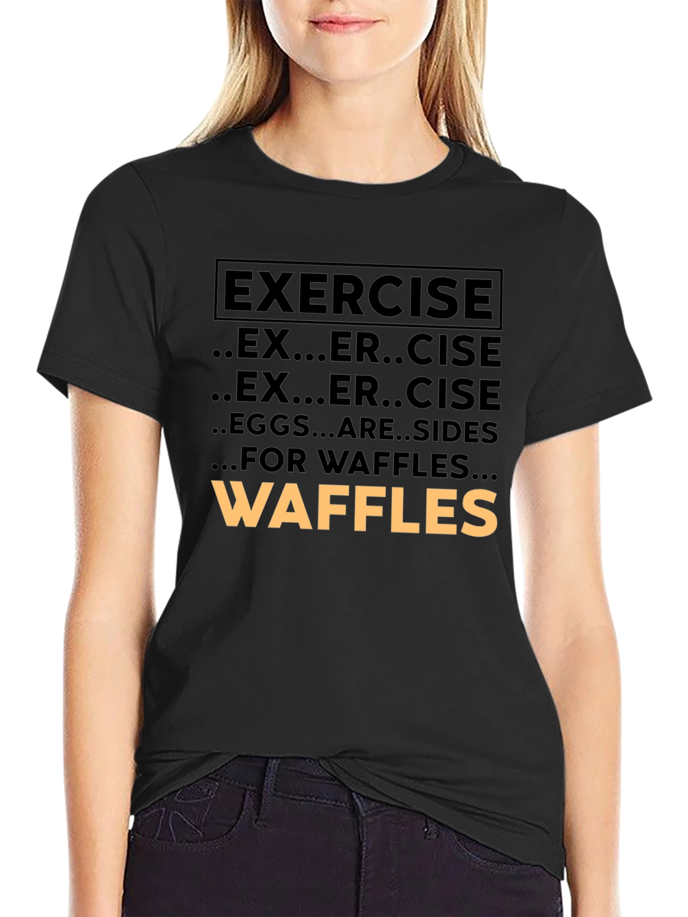 Exercise Waffles Graphic Tee