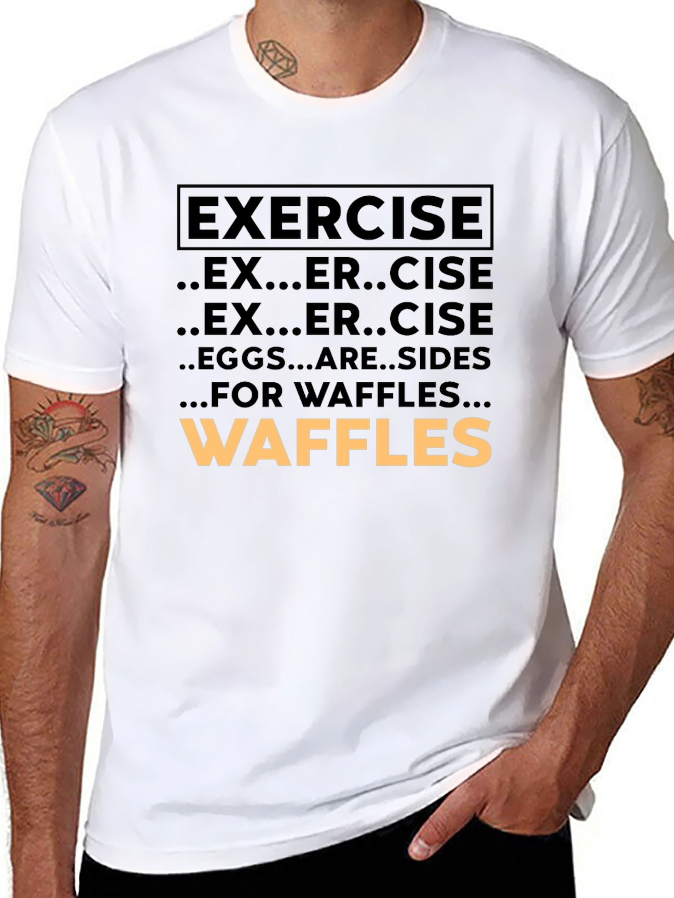 Exercise Waffles Graphic Tee