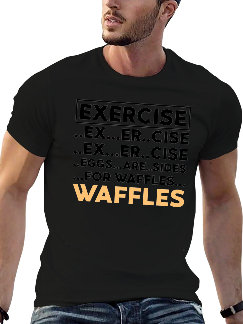 Exercise Waffles Graphic Tee