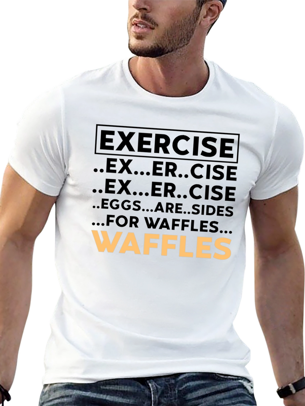 Exercise Waffles Graphic Tee