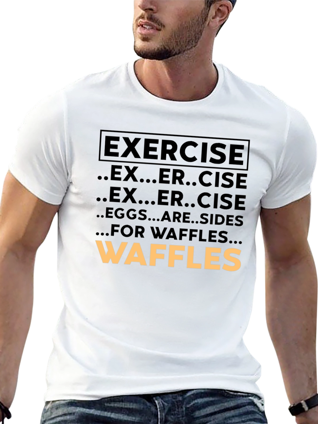Exercise Waffles Graphic Tee