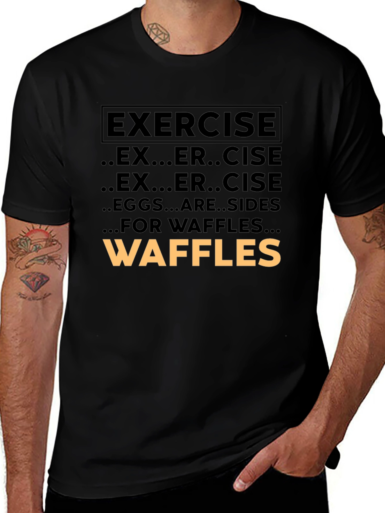 Exercise Waffles Graphic Tee