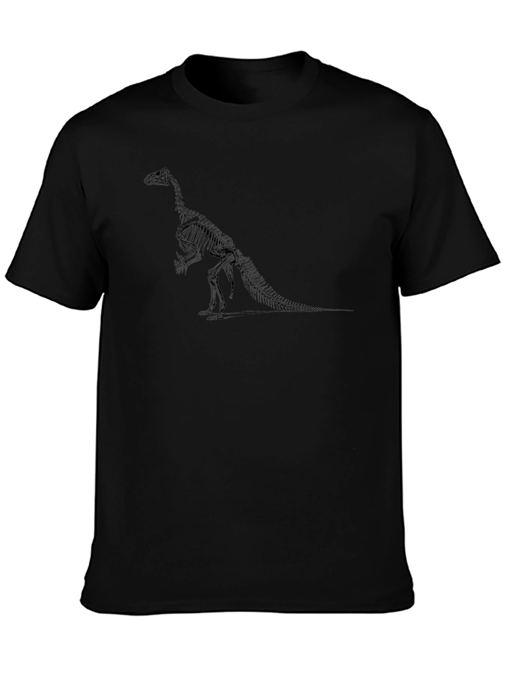 Dinosaur Skeleton Graphic T-Shirt - Black