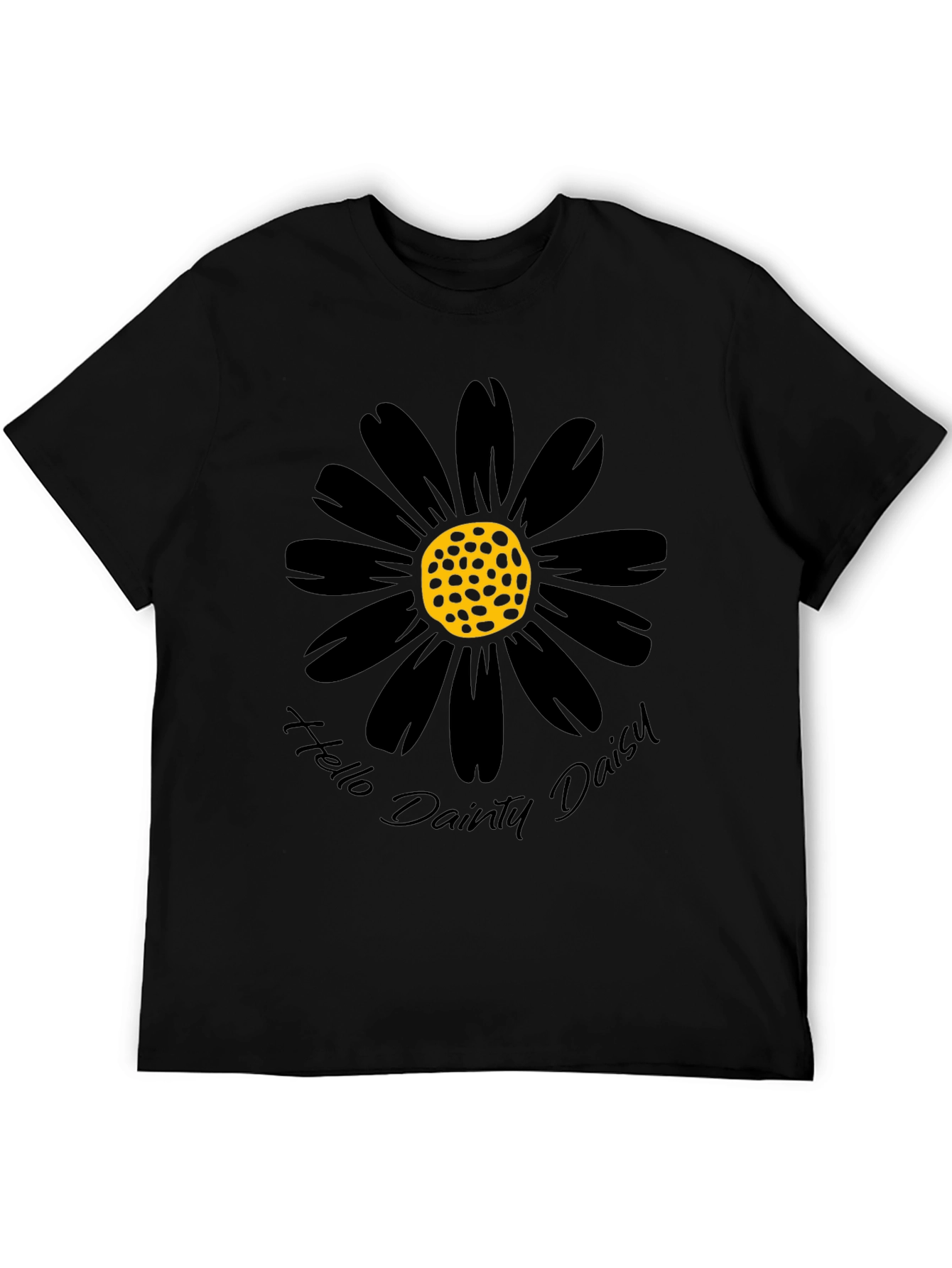 Black Daisy Graphic Tee - Hello Dainty Daisy