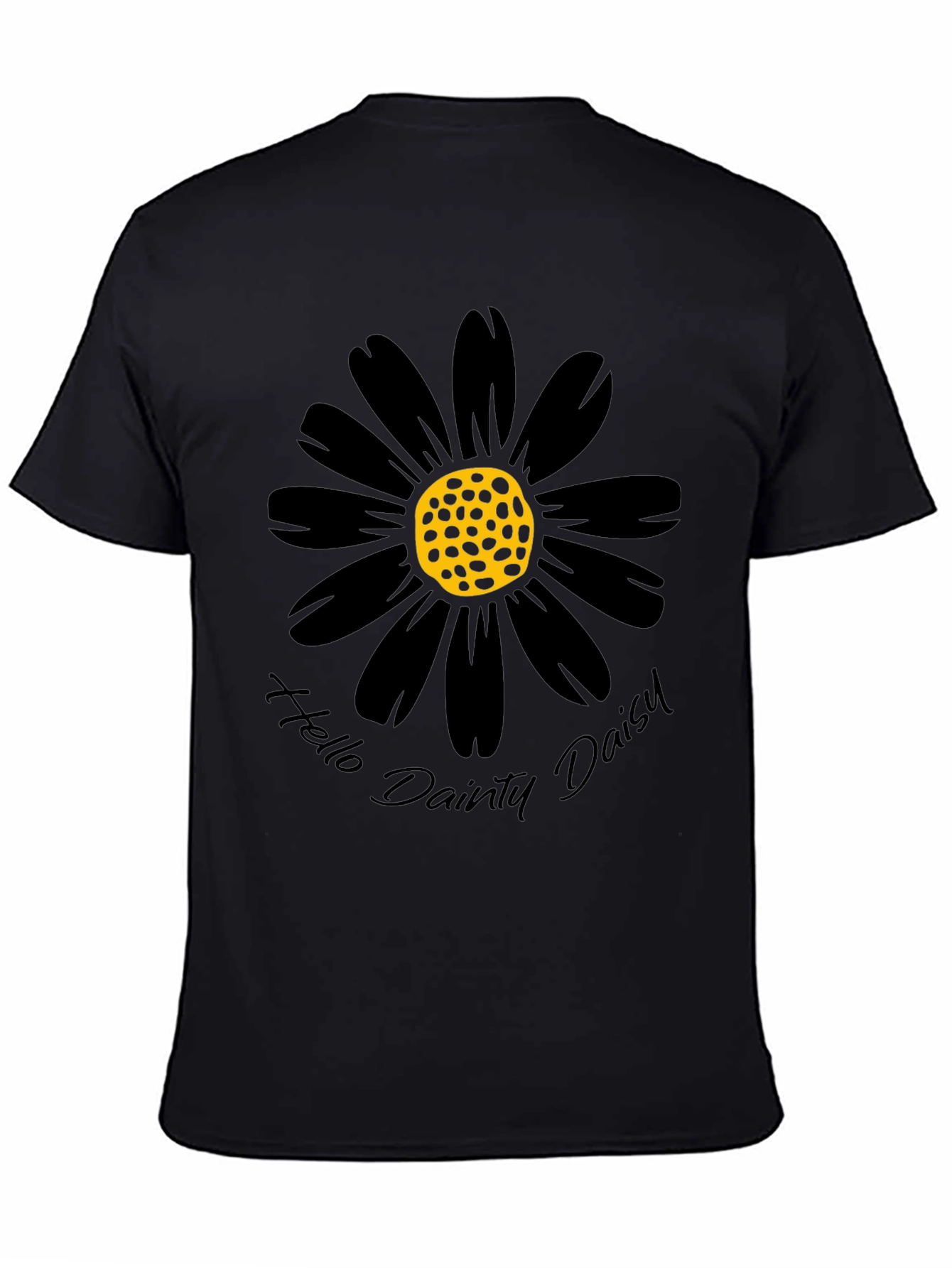 Black Daisy Graphic Tee - Hello Dainty Daisy