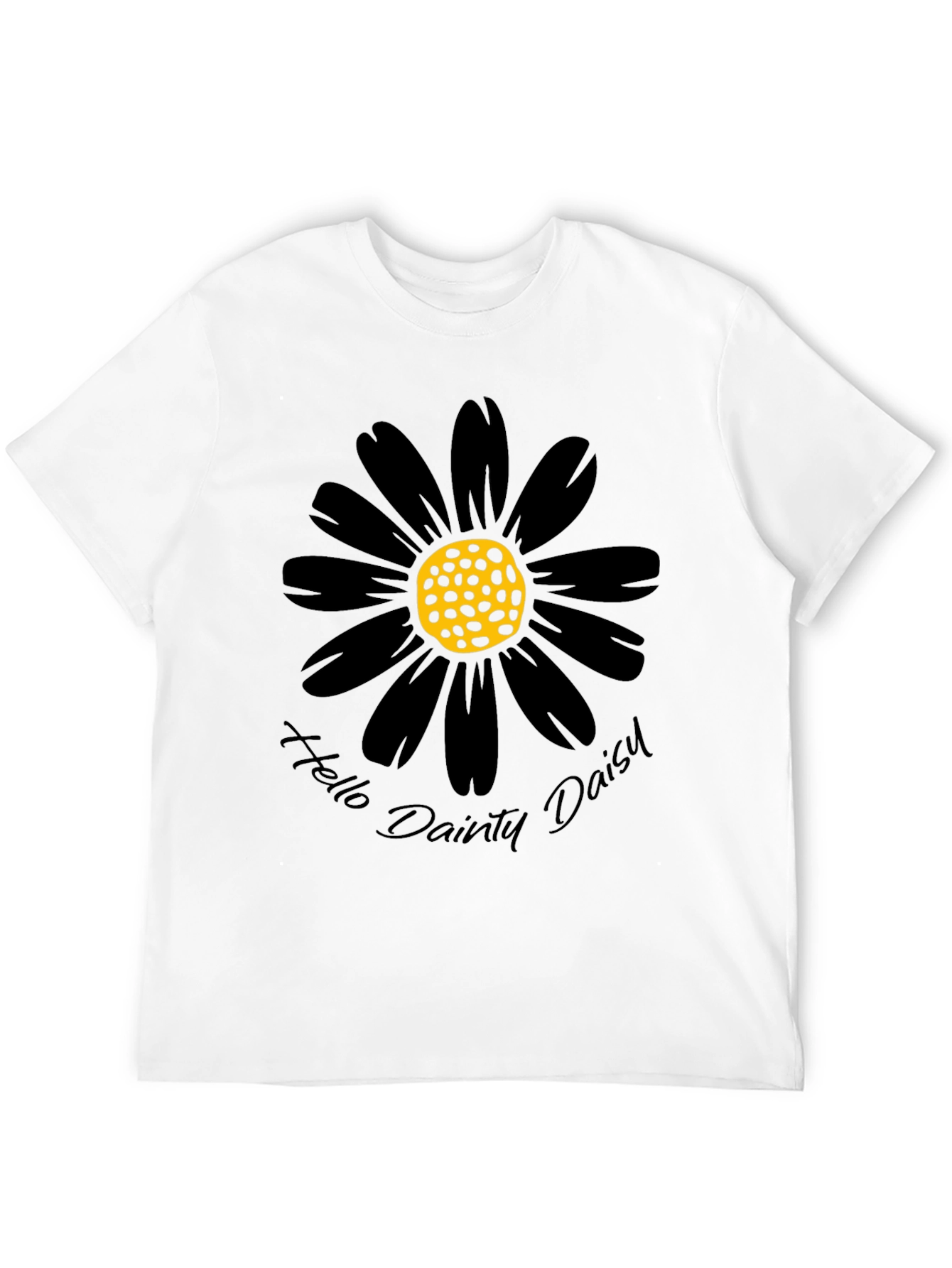 Black Daisy Graphic Tee - Hello Dainty Daisy