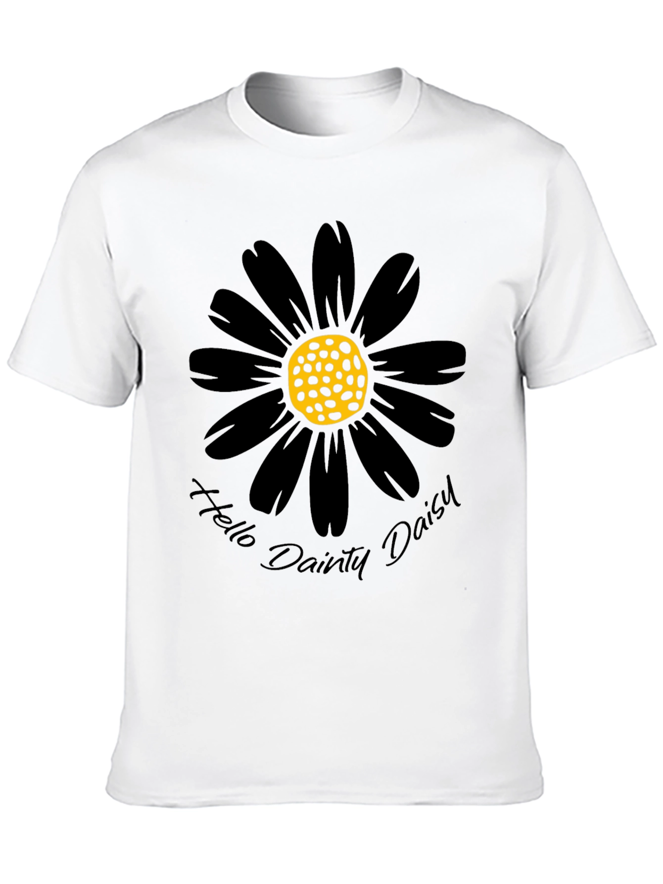 Black Daisy Graphic Tee - Hello Dainty Daisy