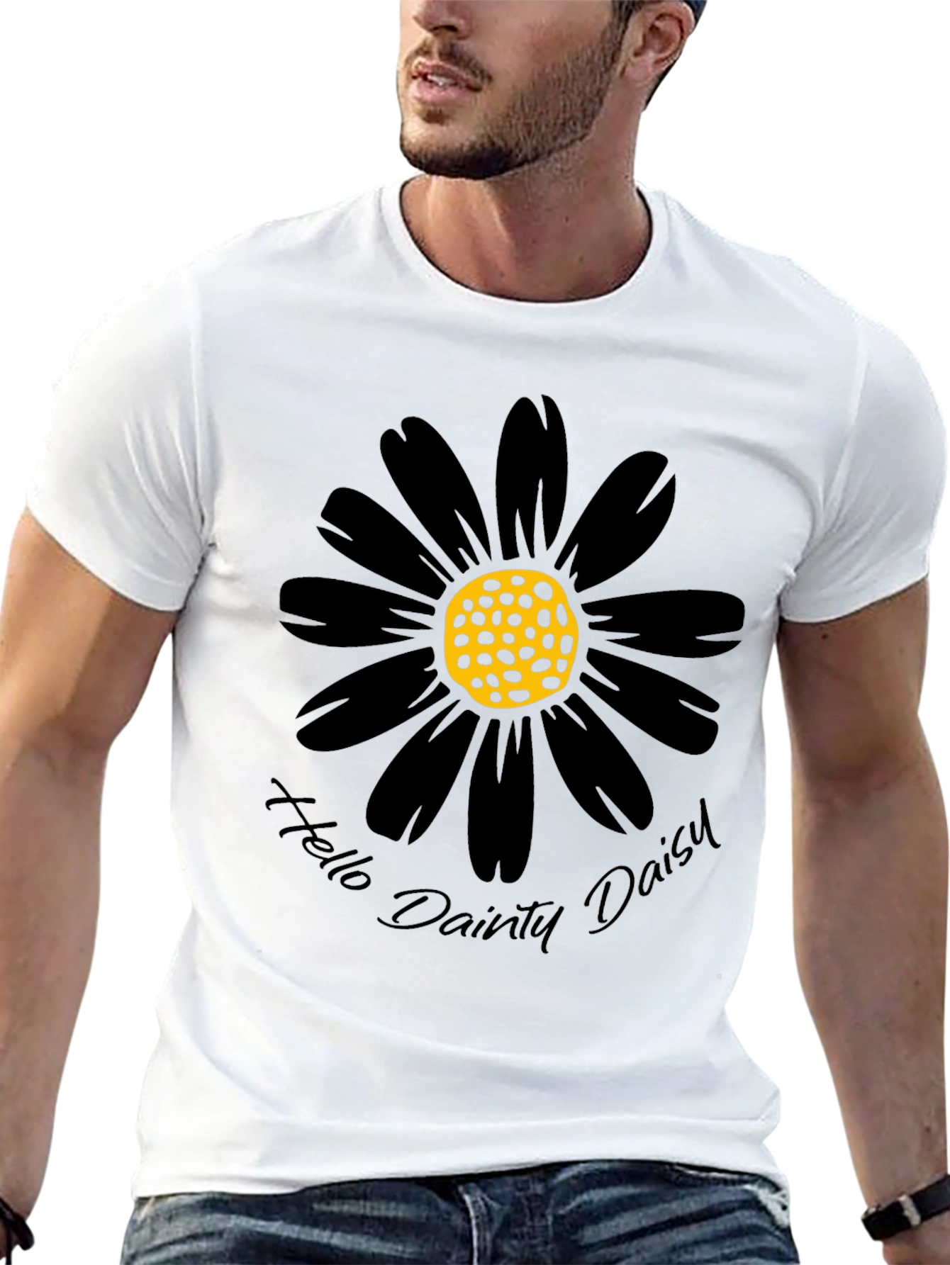 Black Daisy Graphic Tee - Hello Dainty Daisy