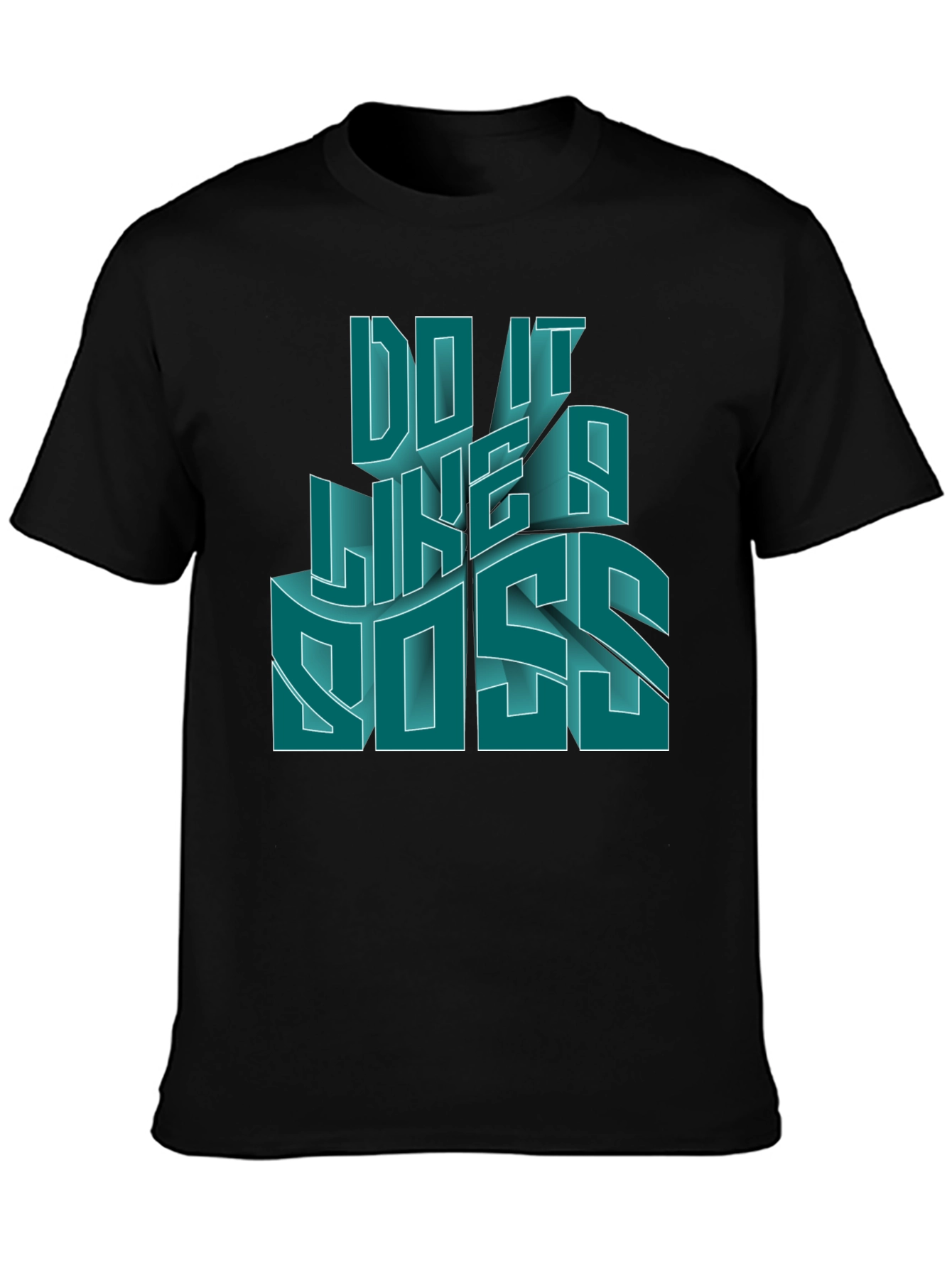 Do It Like a Boss Mens Black Graphic T-Shirt