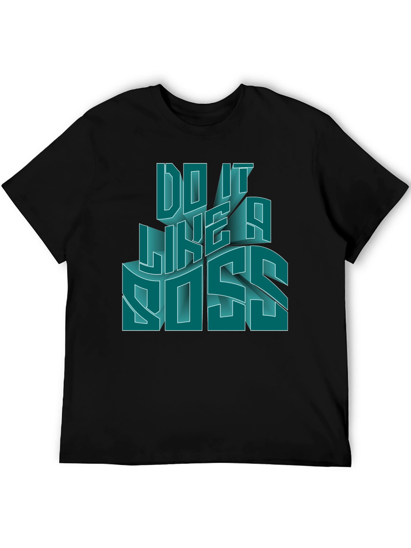 Do It Like a Boss Mens Black Graphic T-Shirt