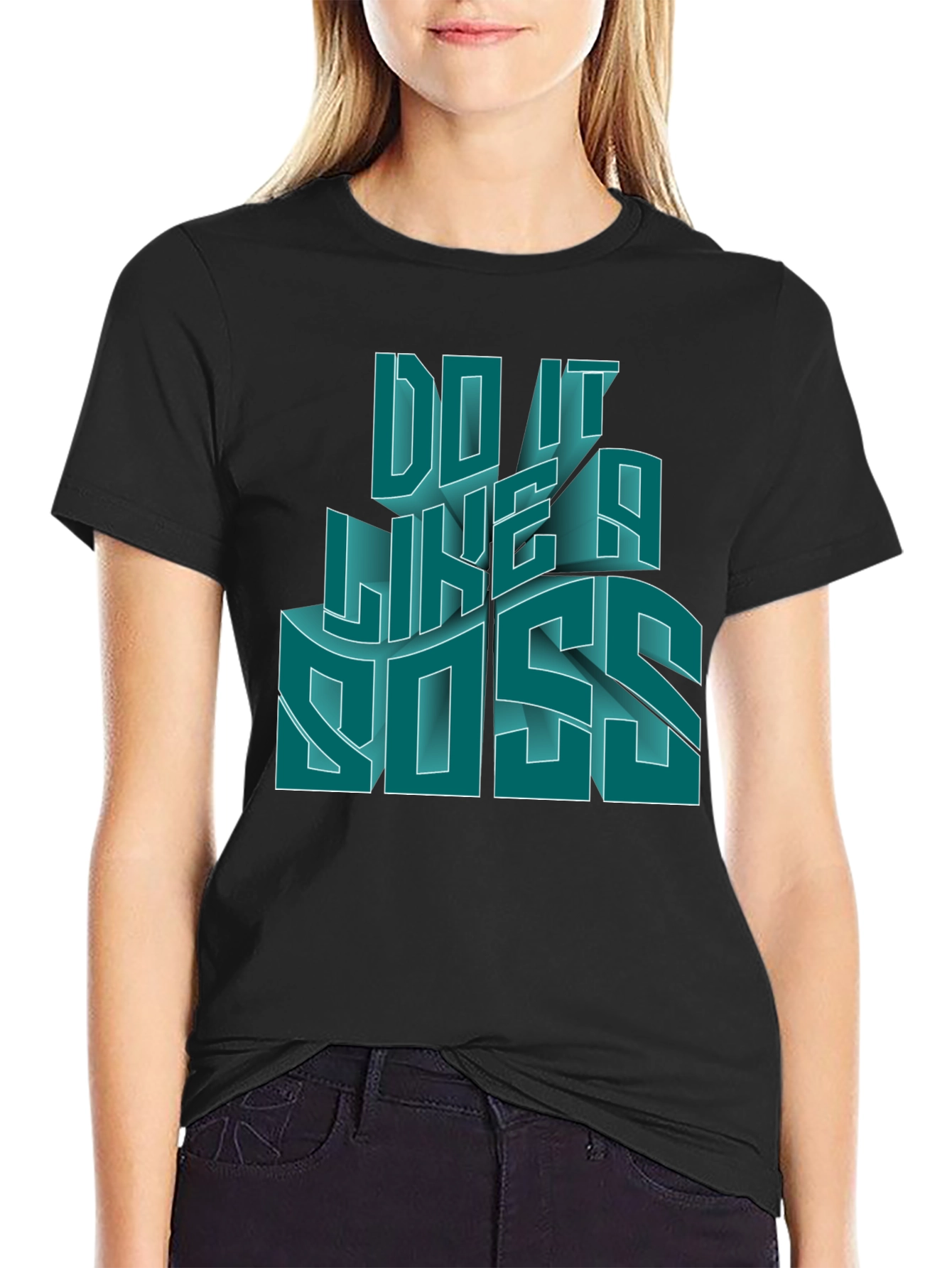 Do It Like a Boss Mens Black Graphic T-Shirt