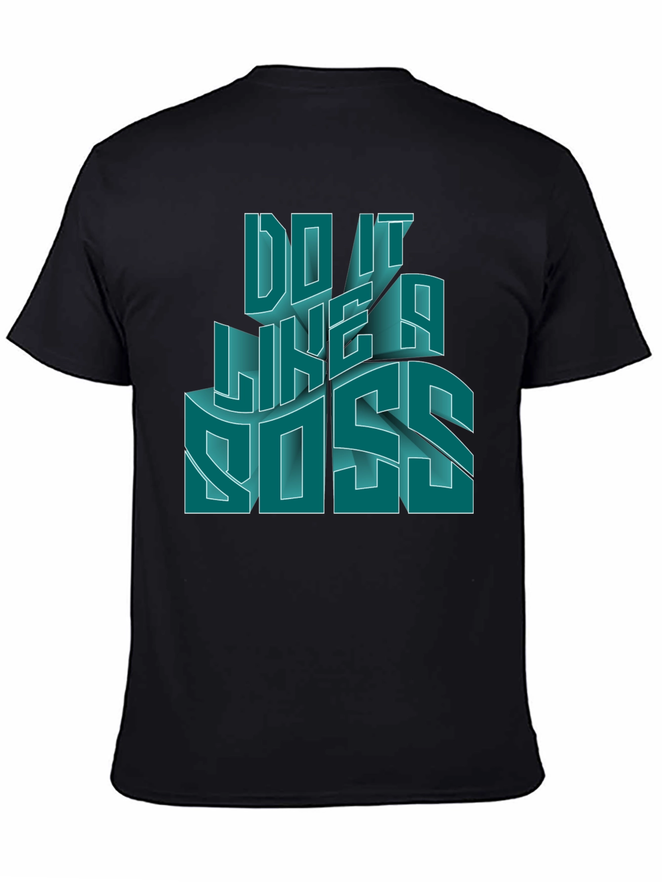 Do It Like a Boss Mens Black Graphic T-Shirt