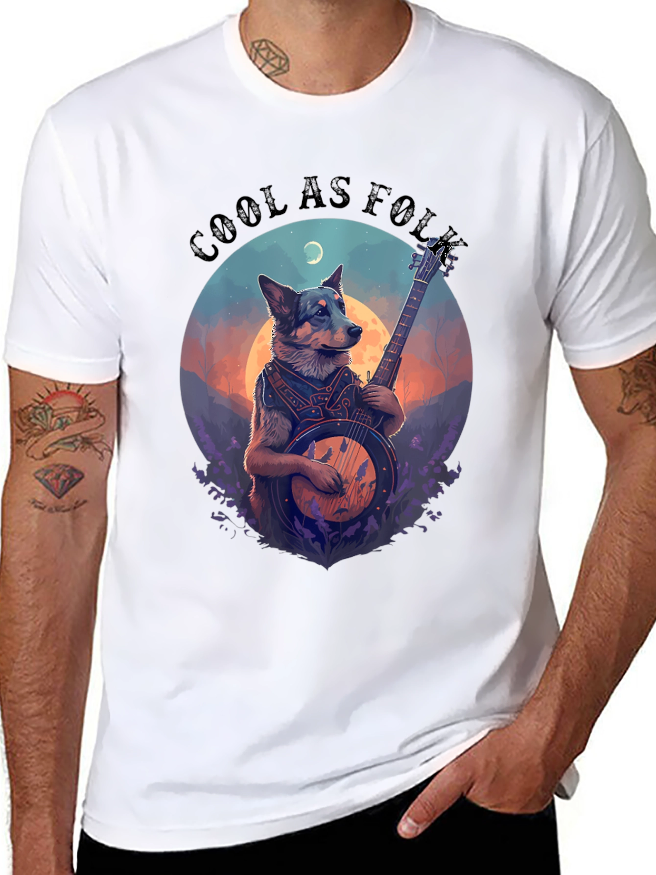 Cool as Folk Dog Graphic Tee - Black