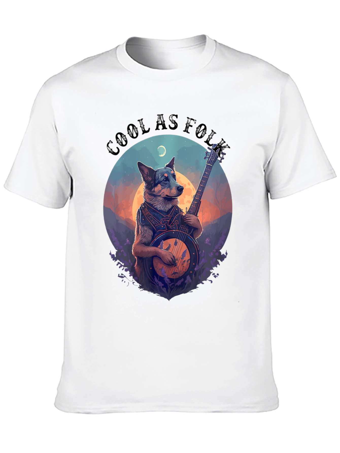 Cool as Folk Dog Graphic Tee - Black