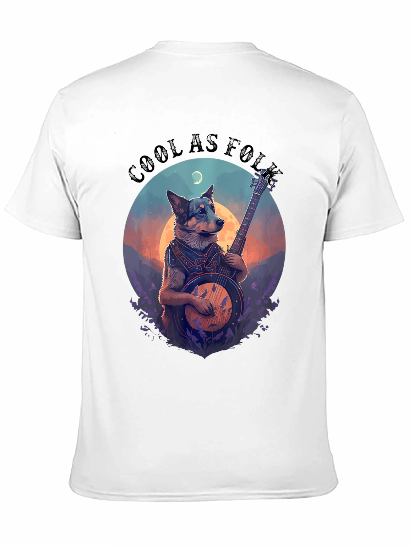 Cool as Folk Dog Graphic Tee - Black