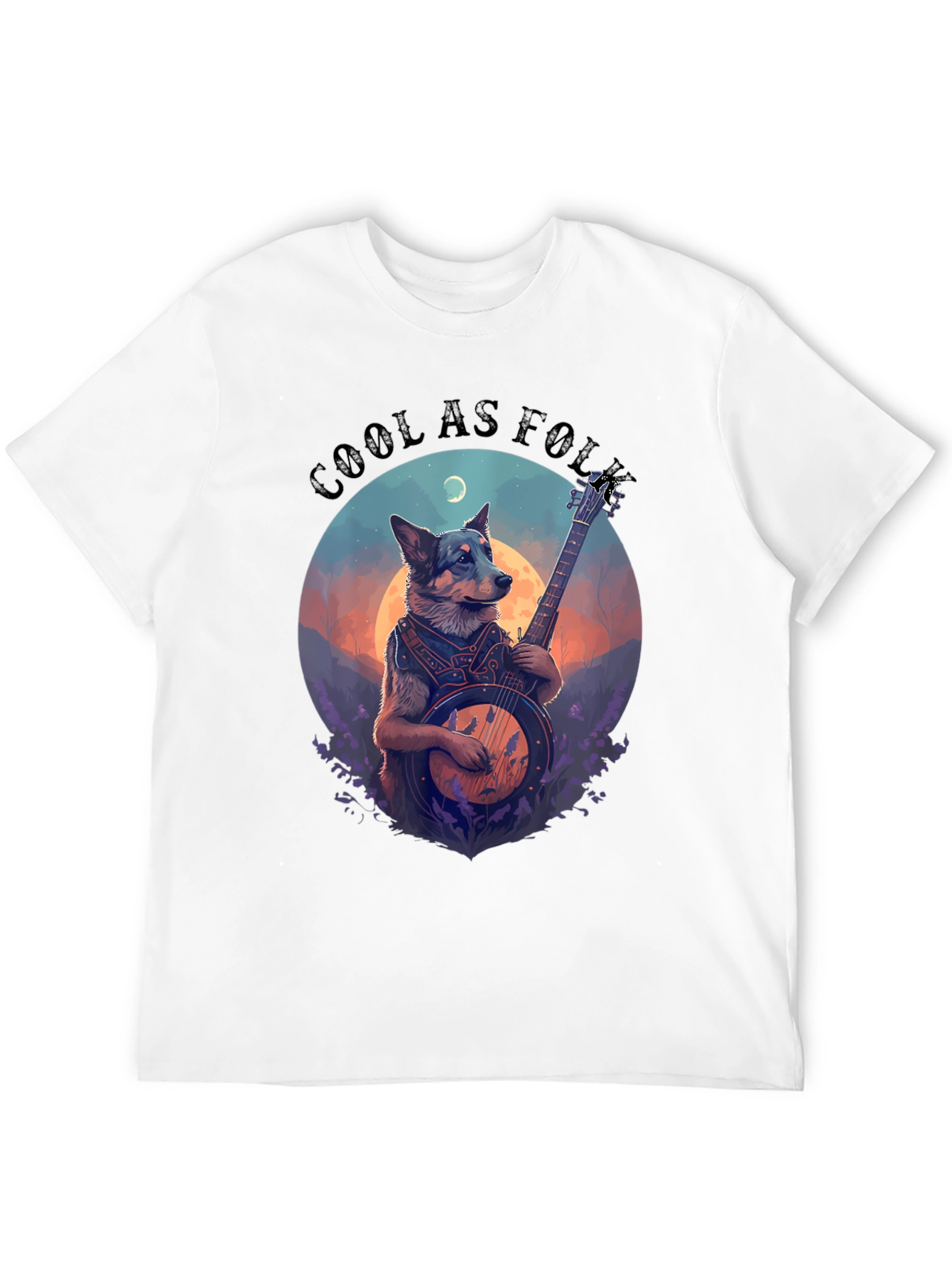 Cool as Folk Dog Graphic Tee - Black