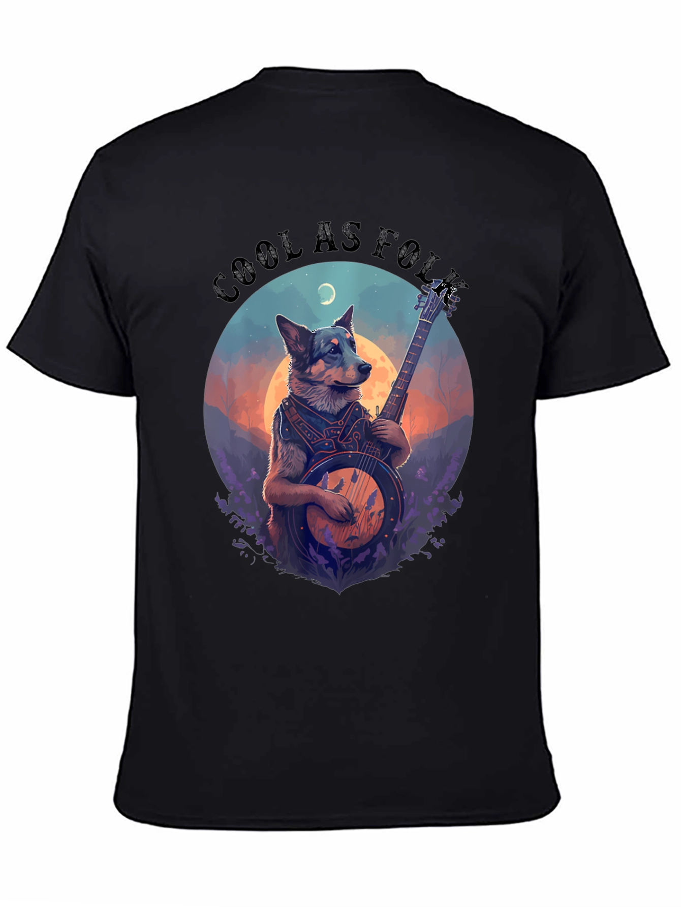 Cool as Folk Dog Graphic Tee - Black