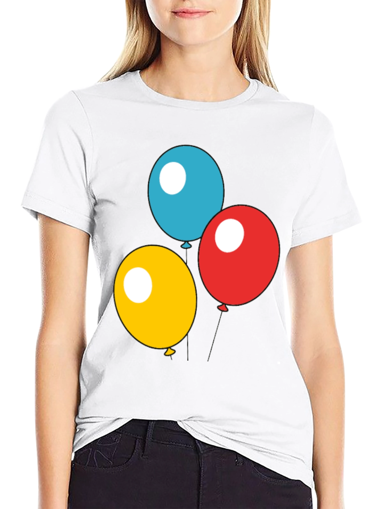 Balloon Trio Black T-Shirt - Fun Graphic Tee