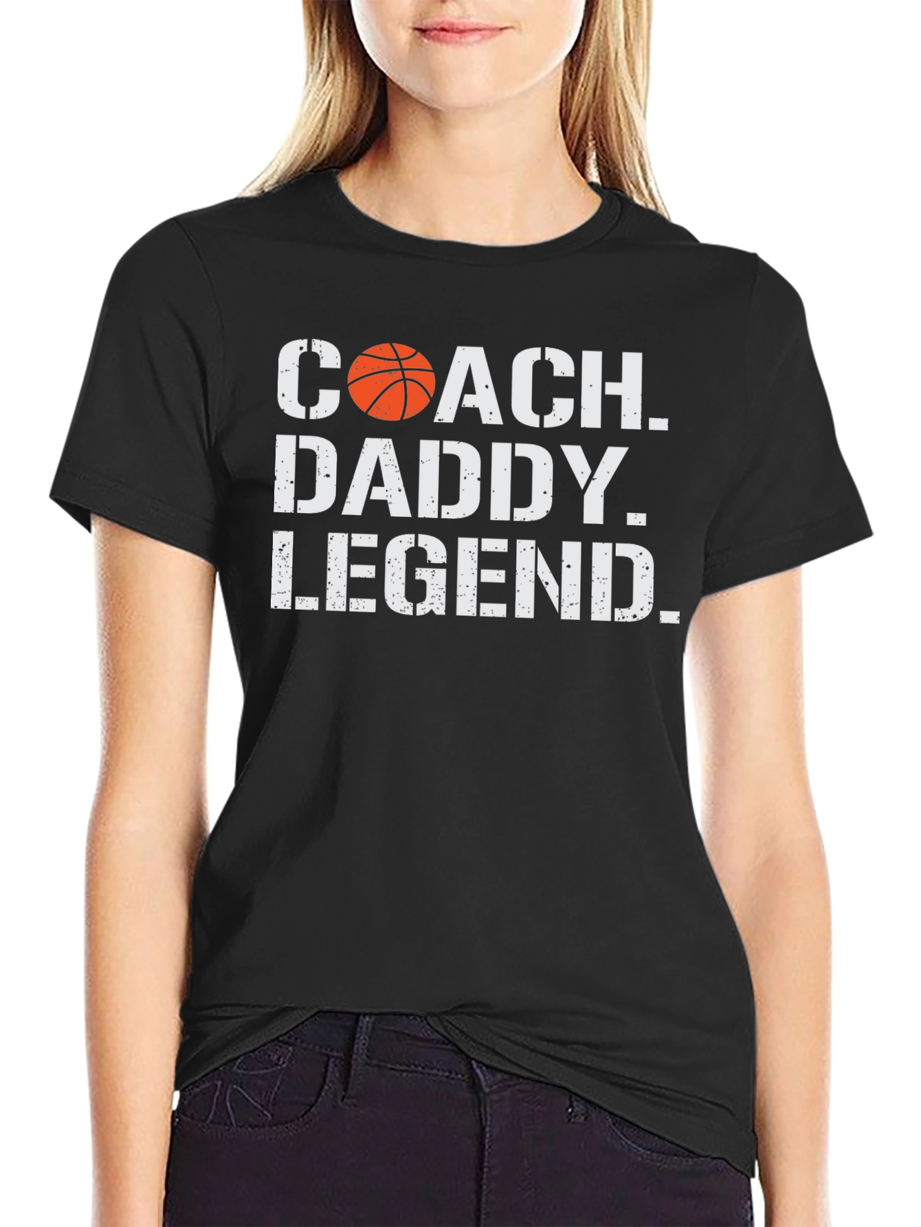 Coach Daddy Legend T-Shirt - Basketball Dad Gift