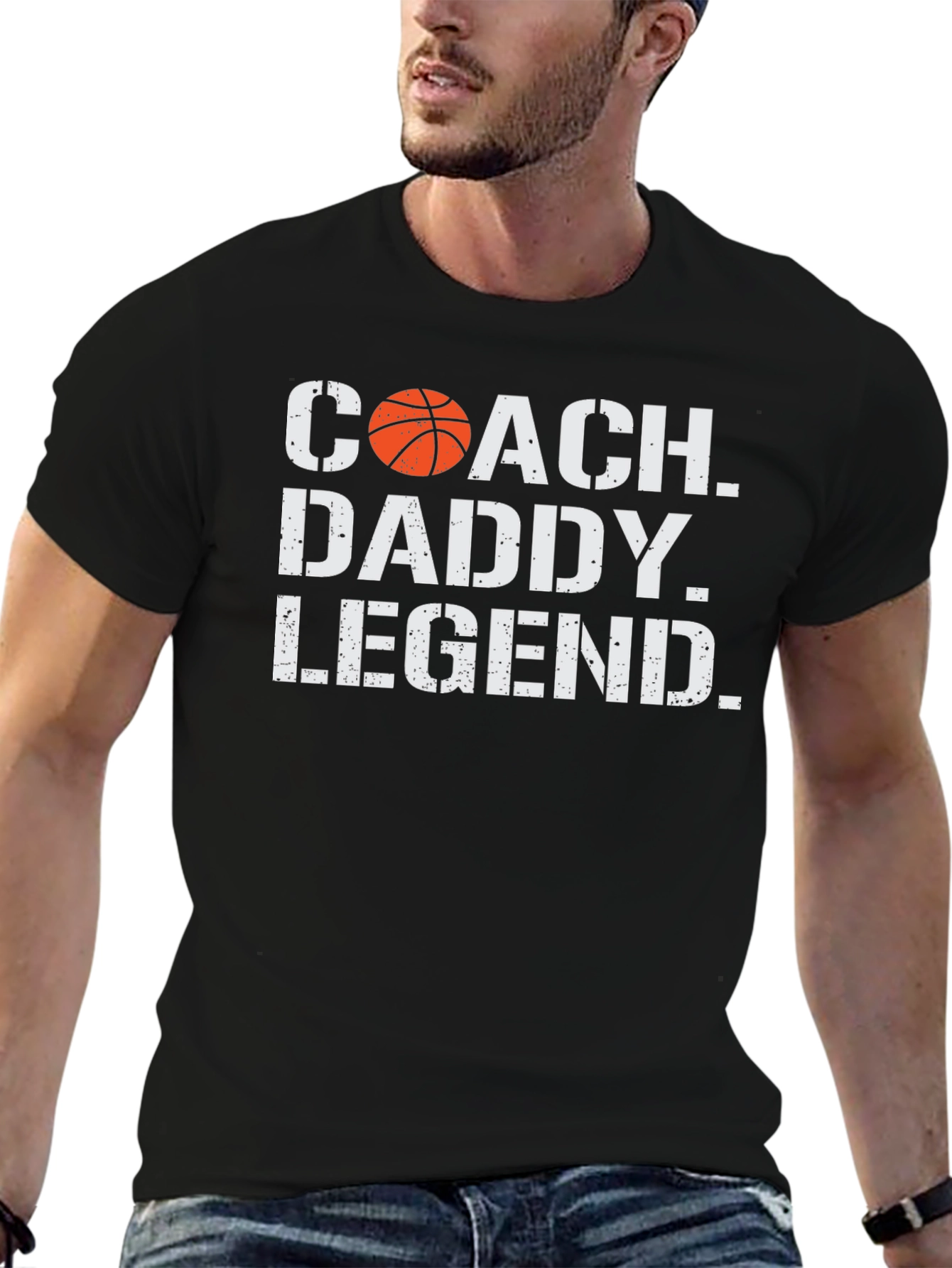 Coach Daddy Legend T-Shirt - Basketball Dad Gift