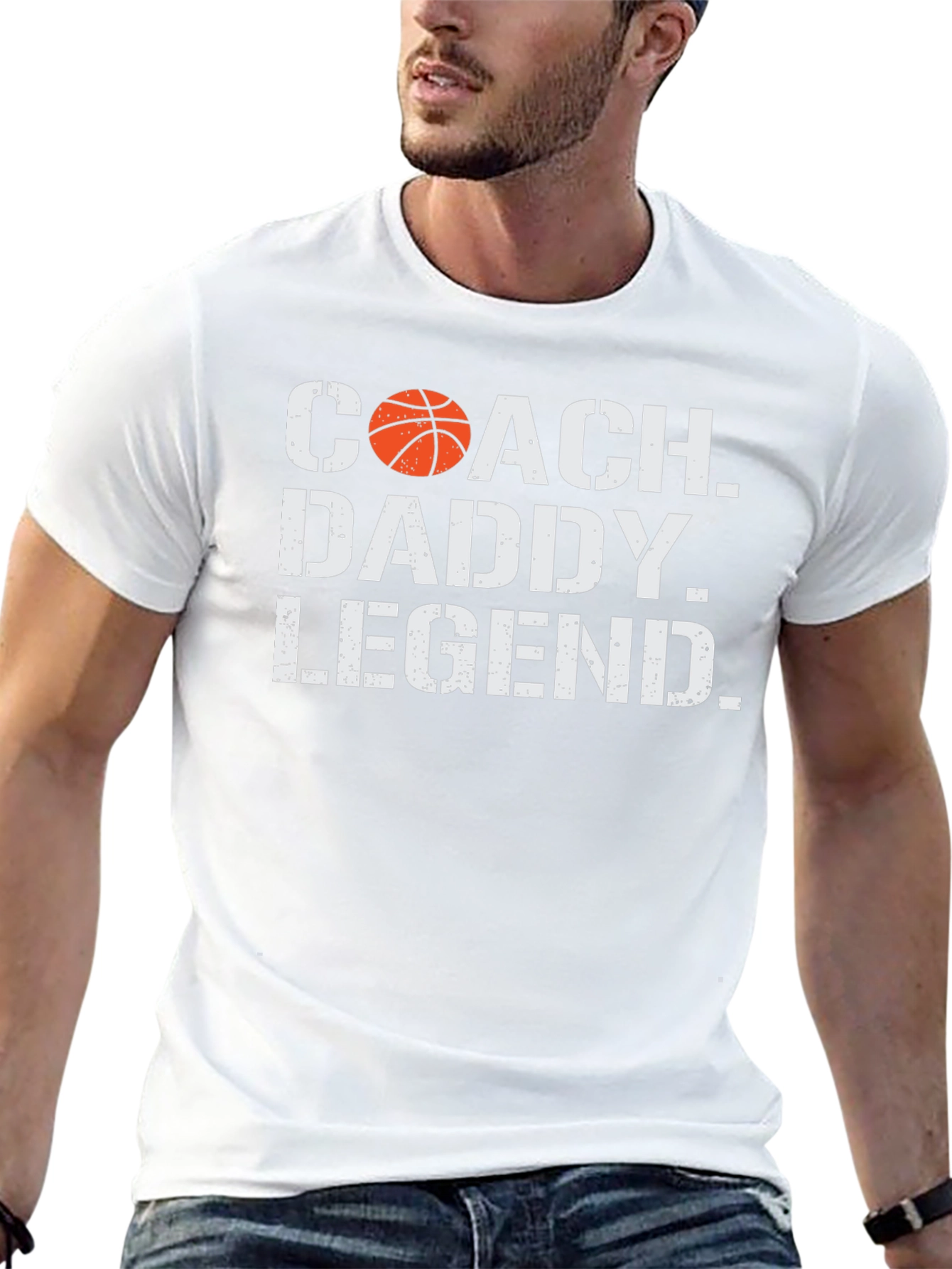Coach Daddy Legend T-Shirt - Basketball Dad Gift