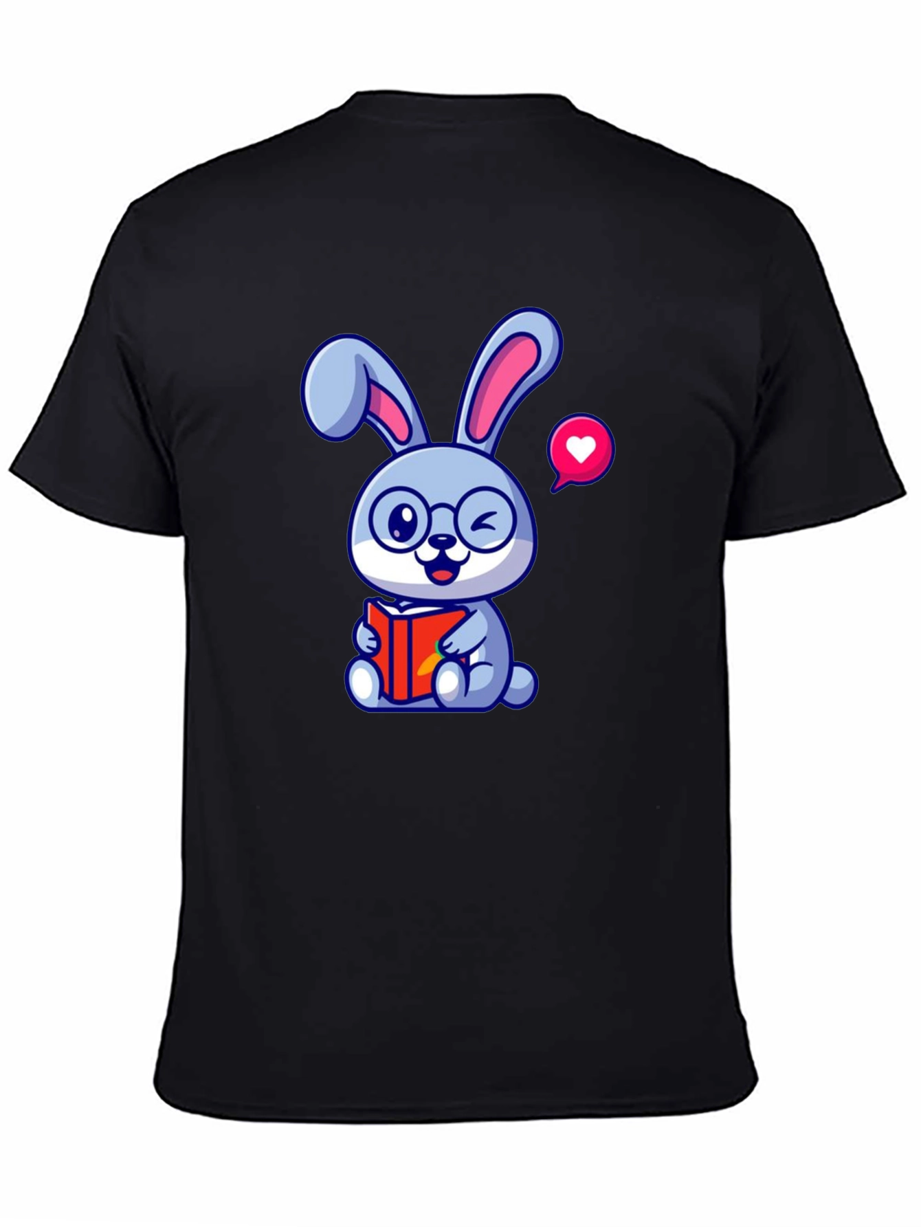 Cute Bunny Reading T-Shirt