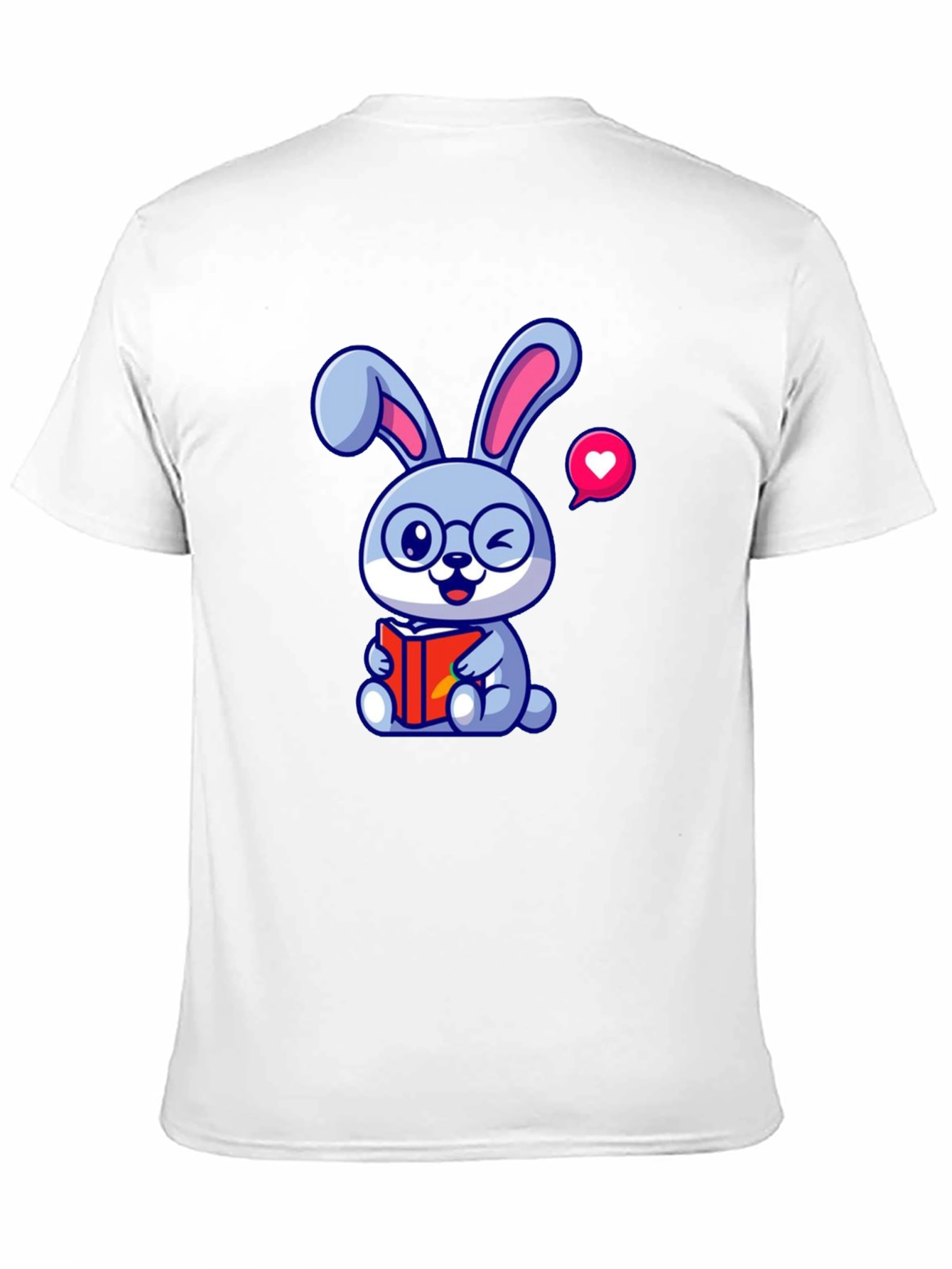 Cute Bunny Reading T-Shirt