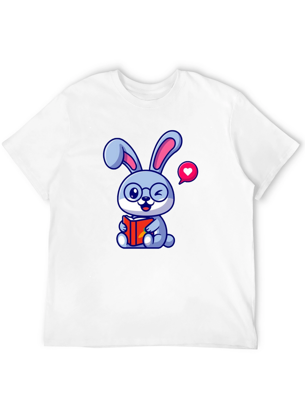 Cute Bunny Reading T-Shirt