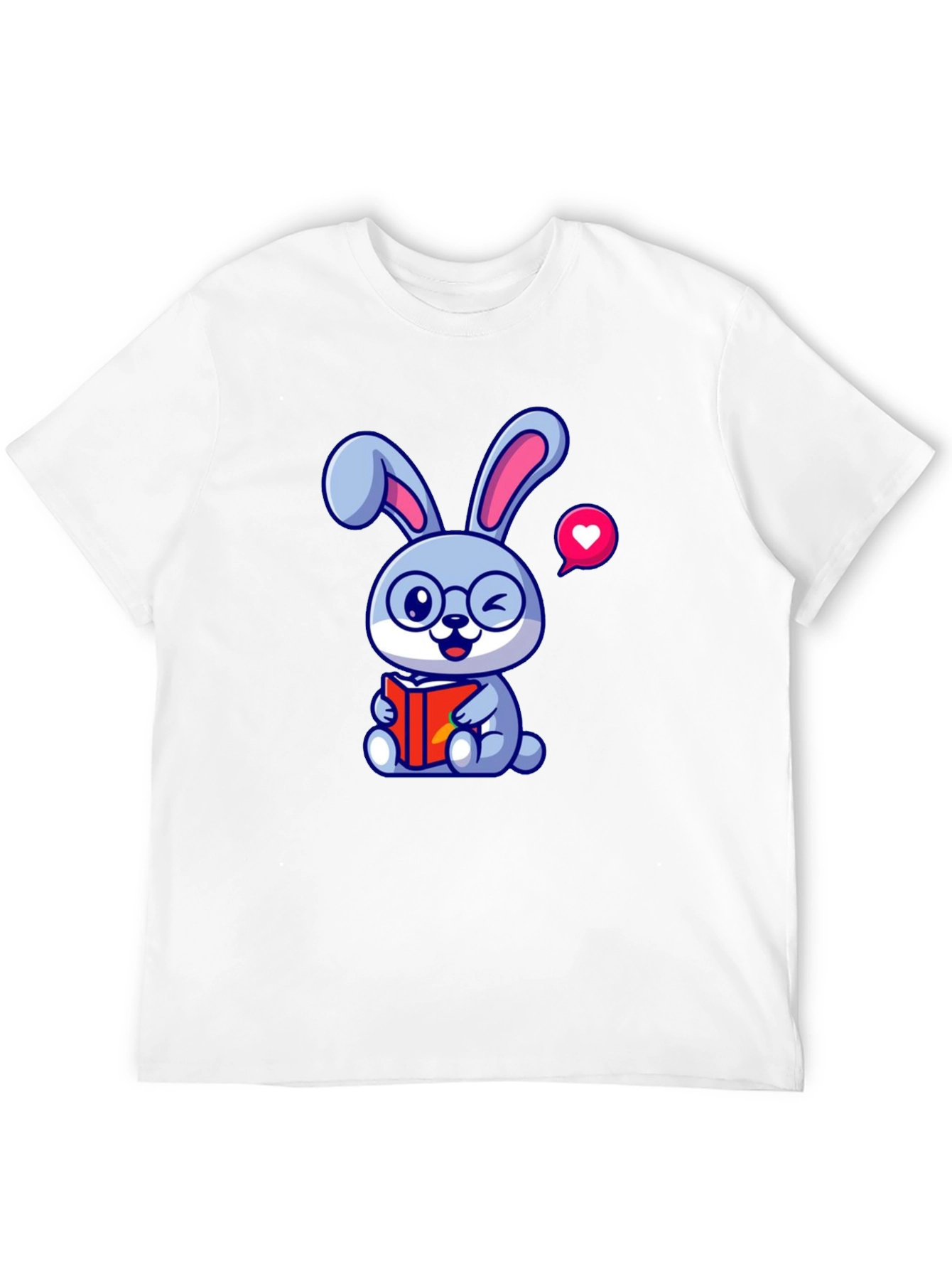 Cute Bunny Reading T-Shirt