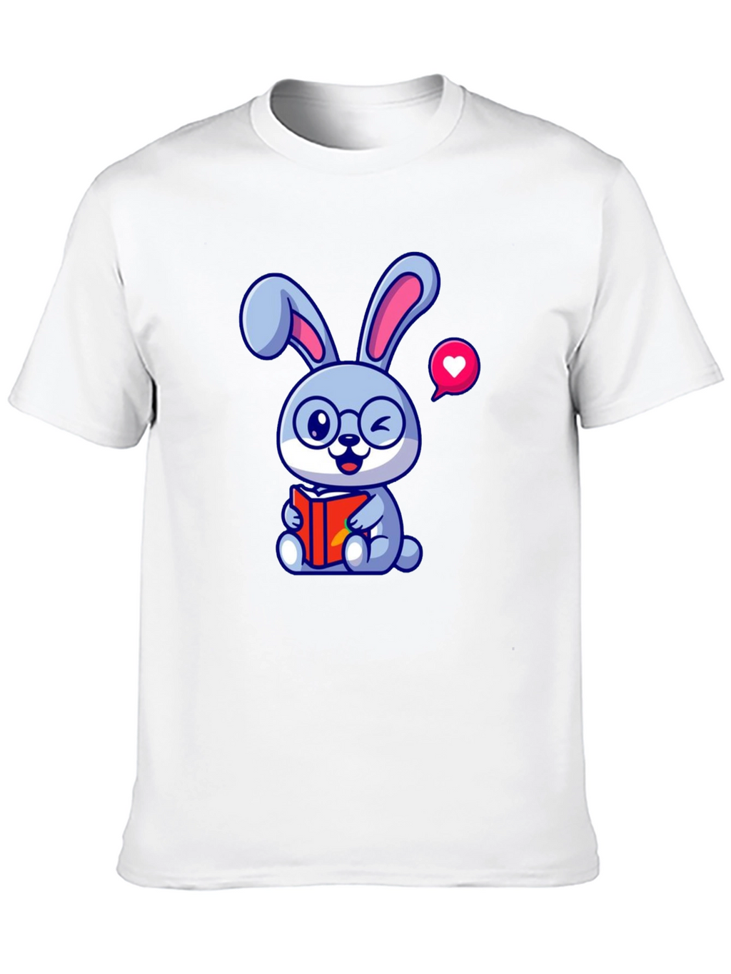 Cute Bunny Reading T-Shirt