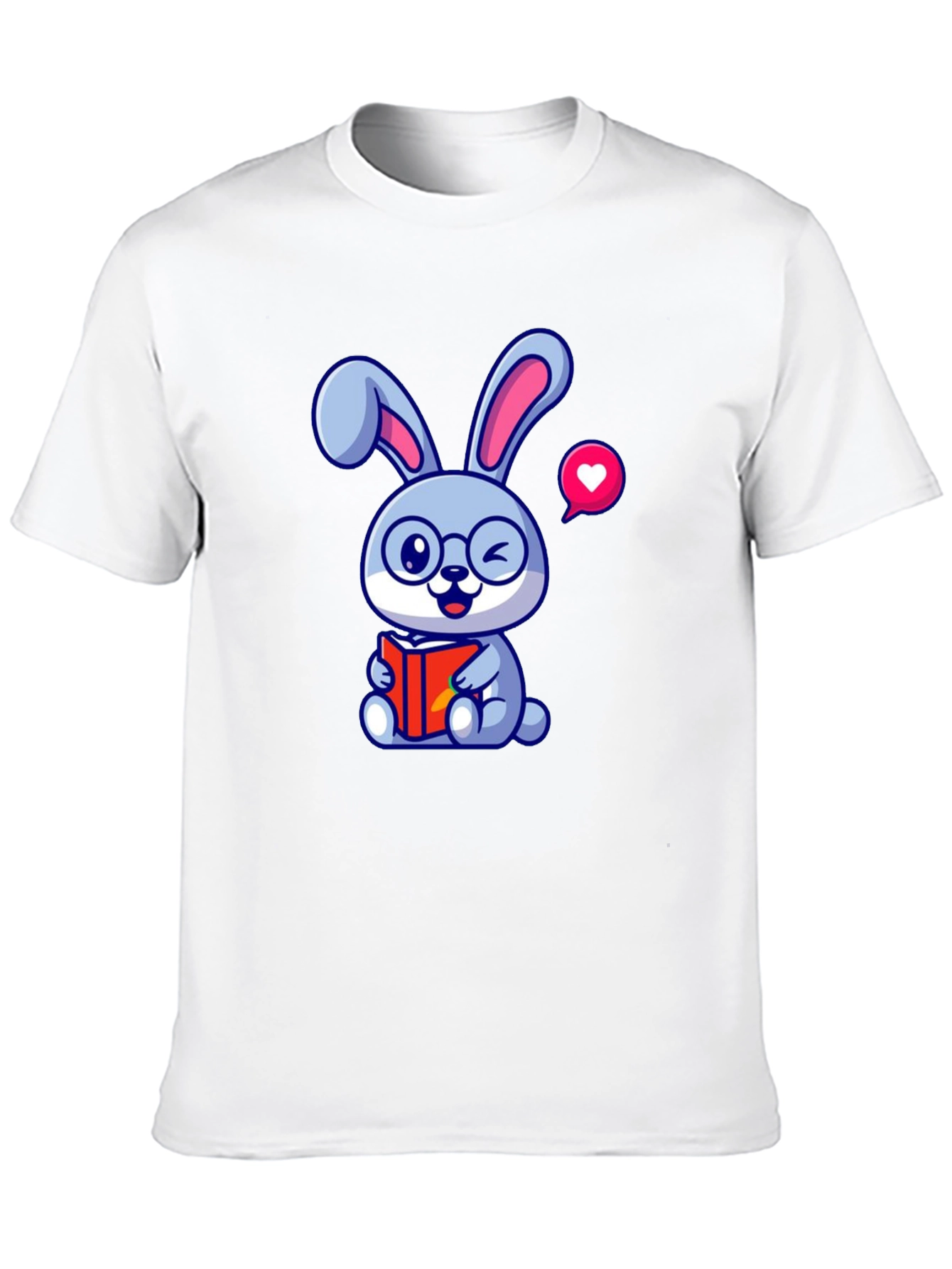 Cute Bunny Reading T-Shirt