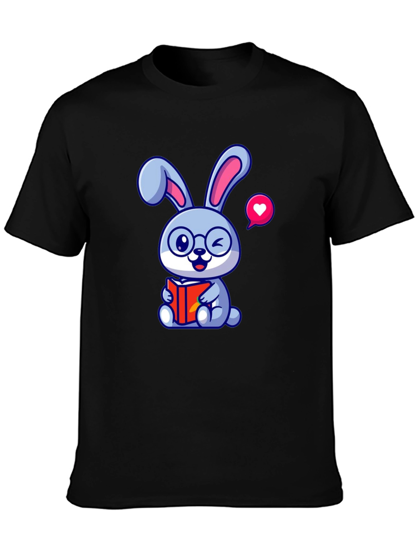 Cute Bunny Reading T-Shirt