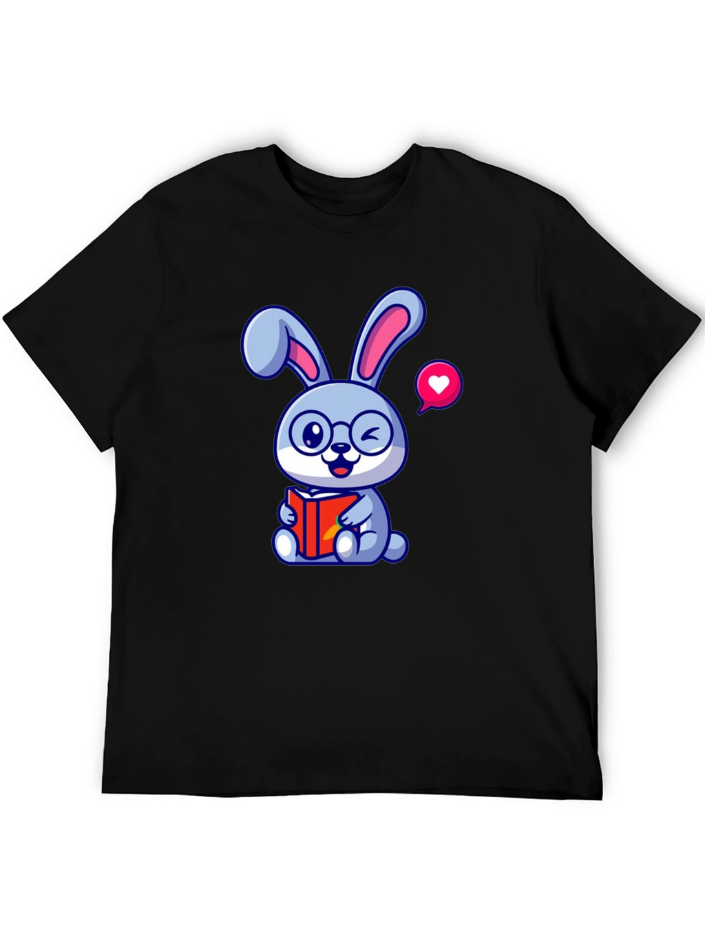 Cute Bunny Reading T-Shirt